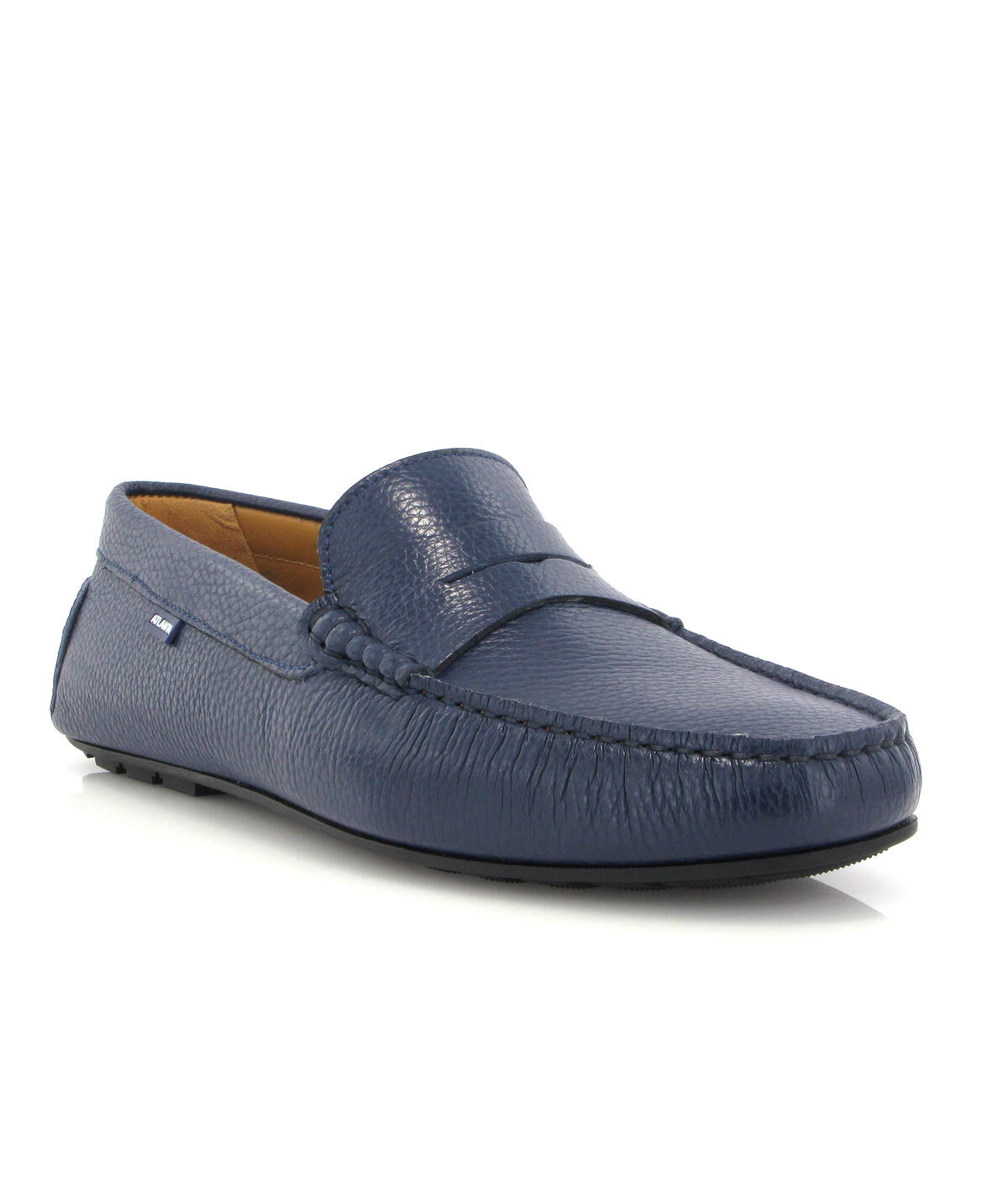 Mocassins City Loafers em Pele Gravada Azul-marinho-2