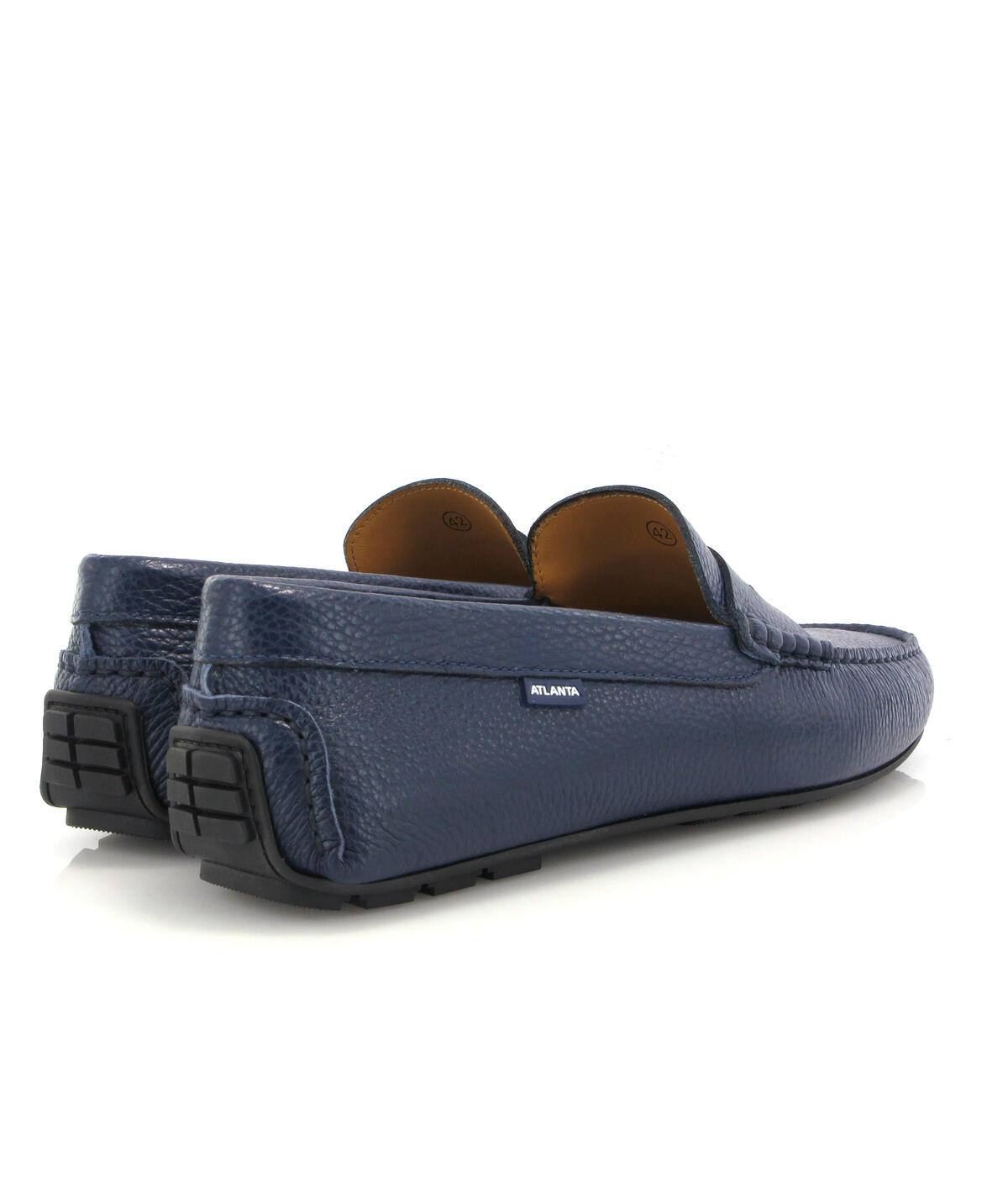 Mocassins City Loafers em Pele Gravada Azul-marinho-4
