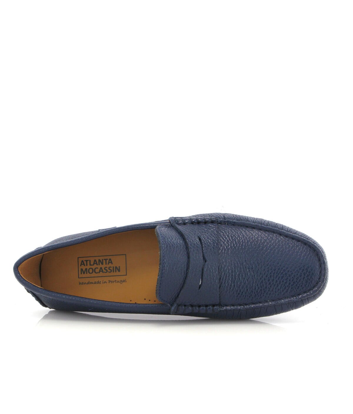 Mocassins City Loafers em Pele Gravada Azul-marinho-5