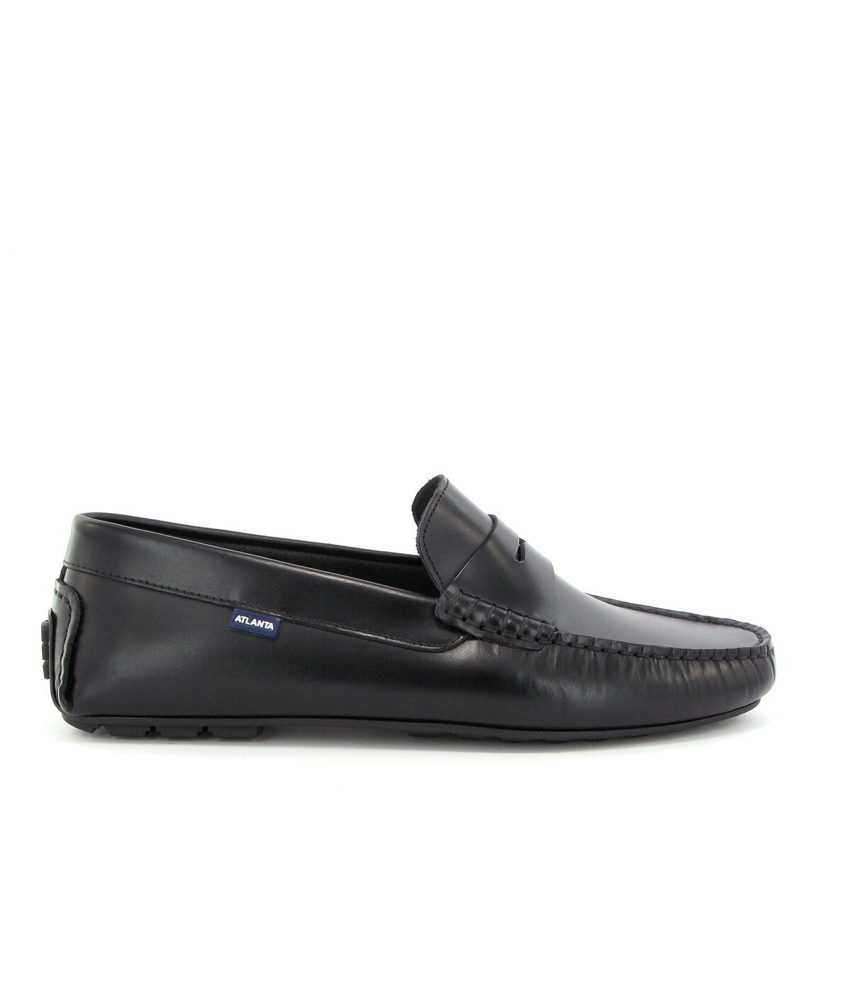 Mocassins City Loafers em Pele Pull Up Preto-1