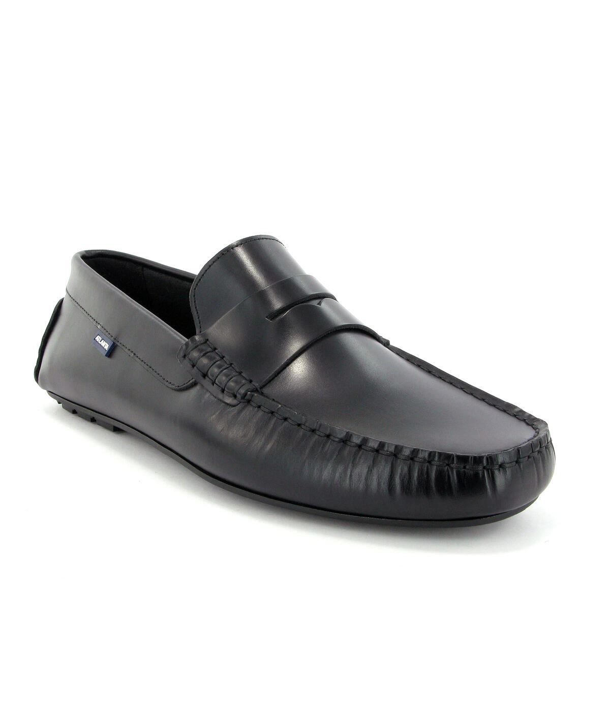 Mocassins City Loafers em Pele Pull Up Preto-2