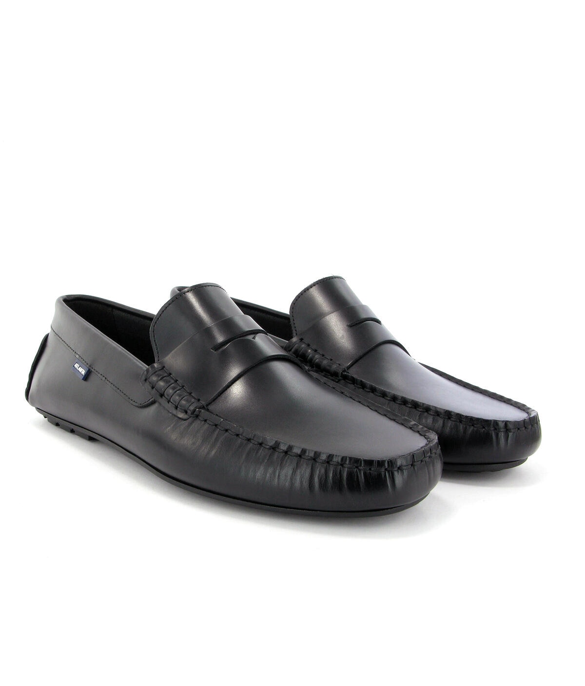 Mocassins City Loafers em Pele Pull Up Preto-3