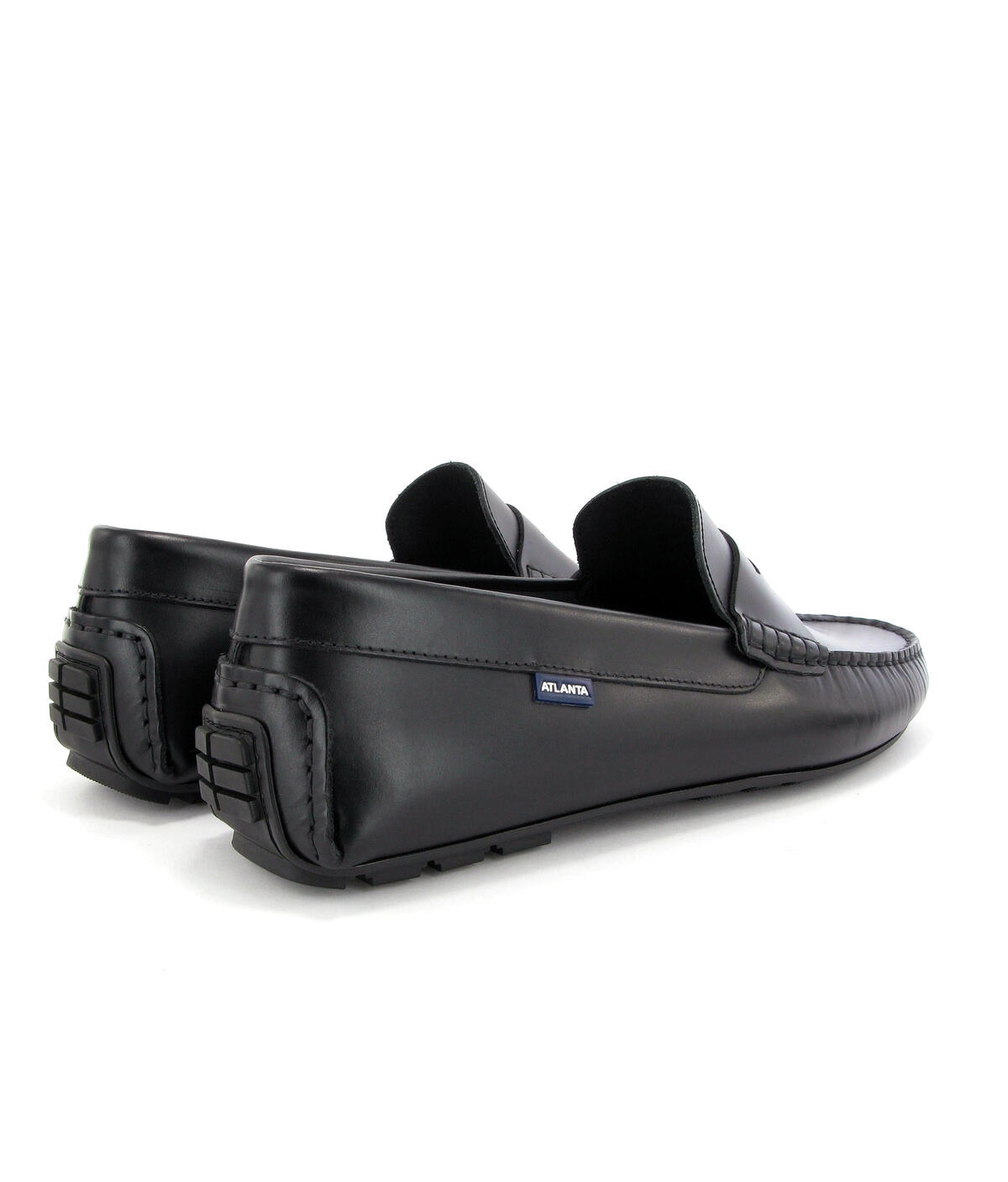 Mocassins City Loafers em Pele Pull Up Preto-4