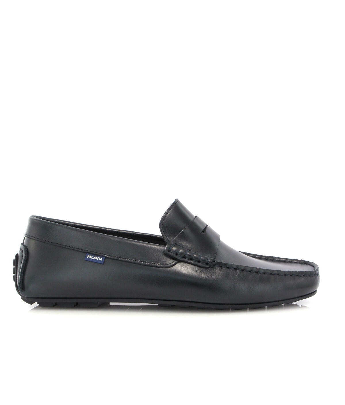 Mocassins City Loafers em Pele Pull Up Azul-marinho-1