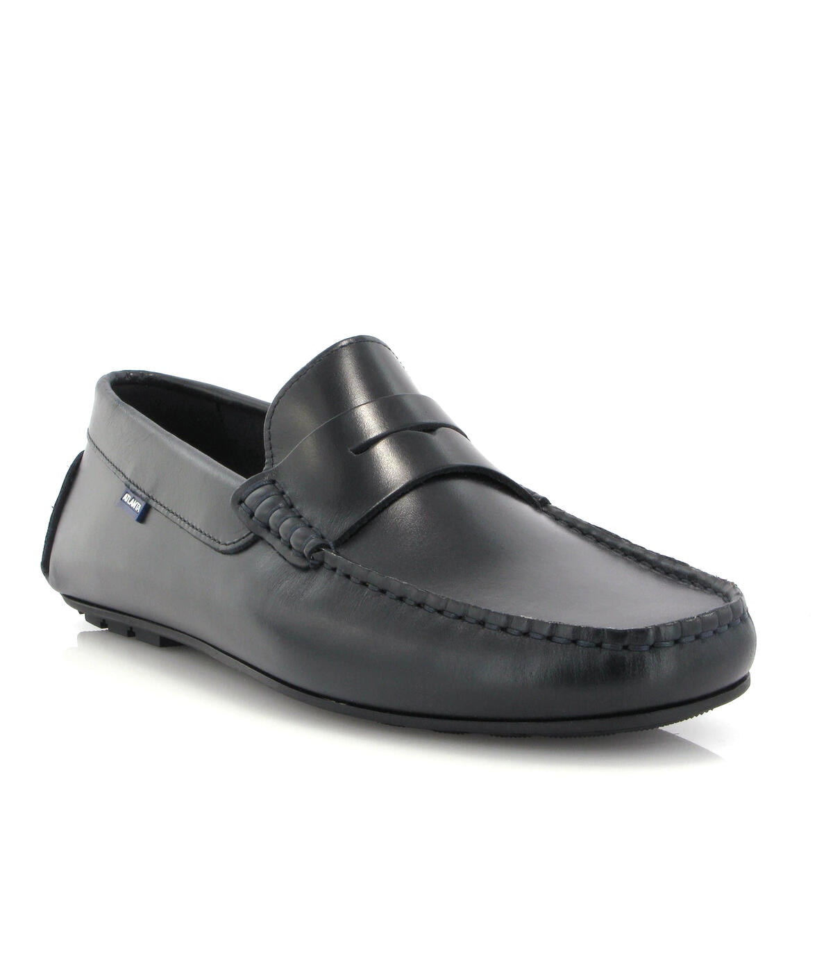 Mocassins City Loafers em Pele Pull Up Azul-marinho-2