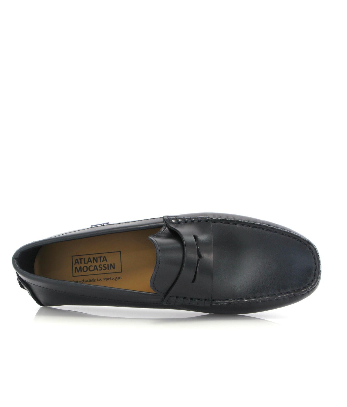 Mocassins City Loafers em Pele Pull Up Azul-marinho-5