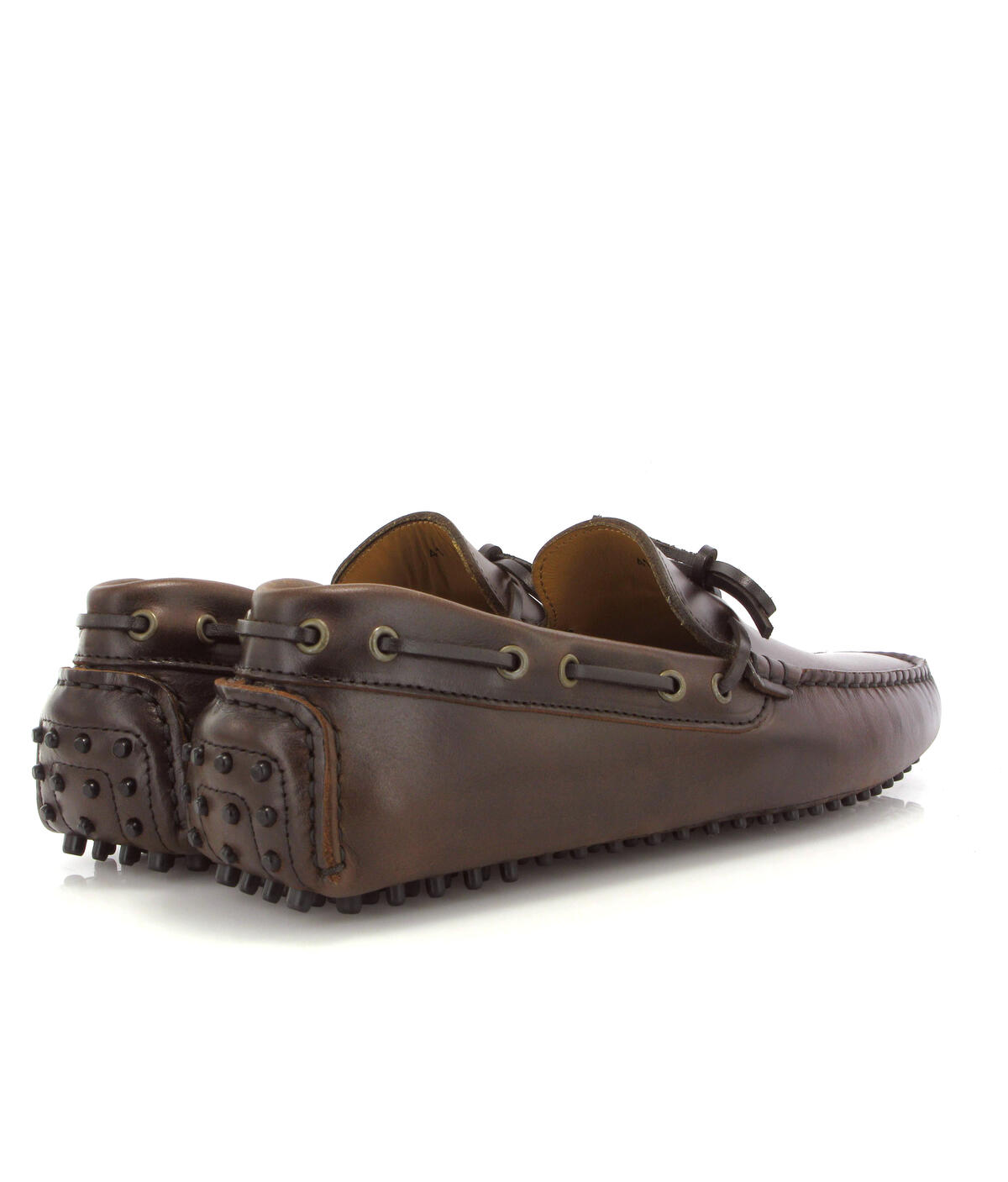 Mocassins City Drivers em Pele Pull Up Castanho-escuro-4