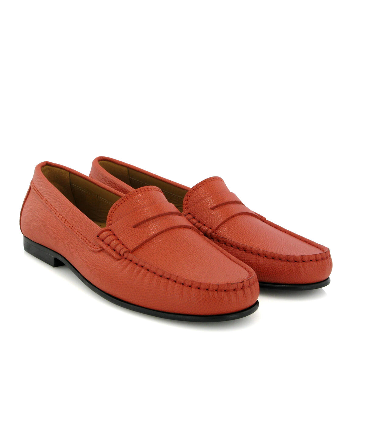 Loafers Yoki em Pele Gravada Coral-2