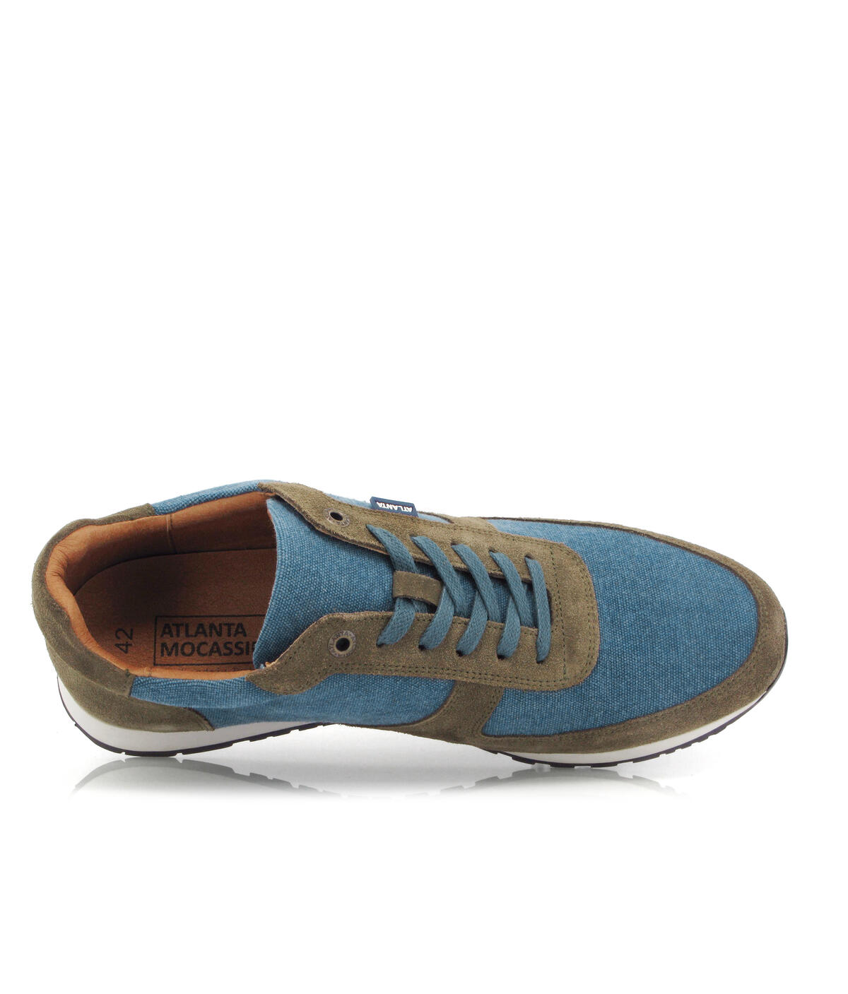 Sapatilhas em Camurça e Tecido Verde-5