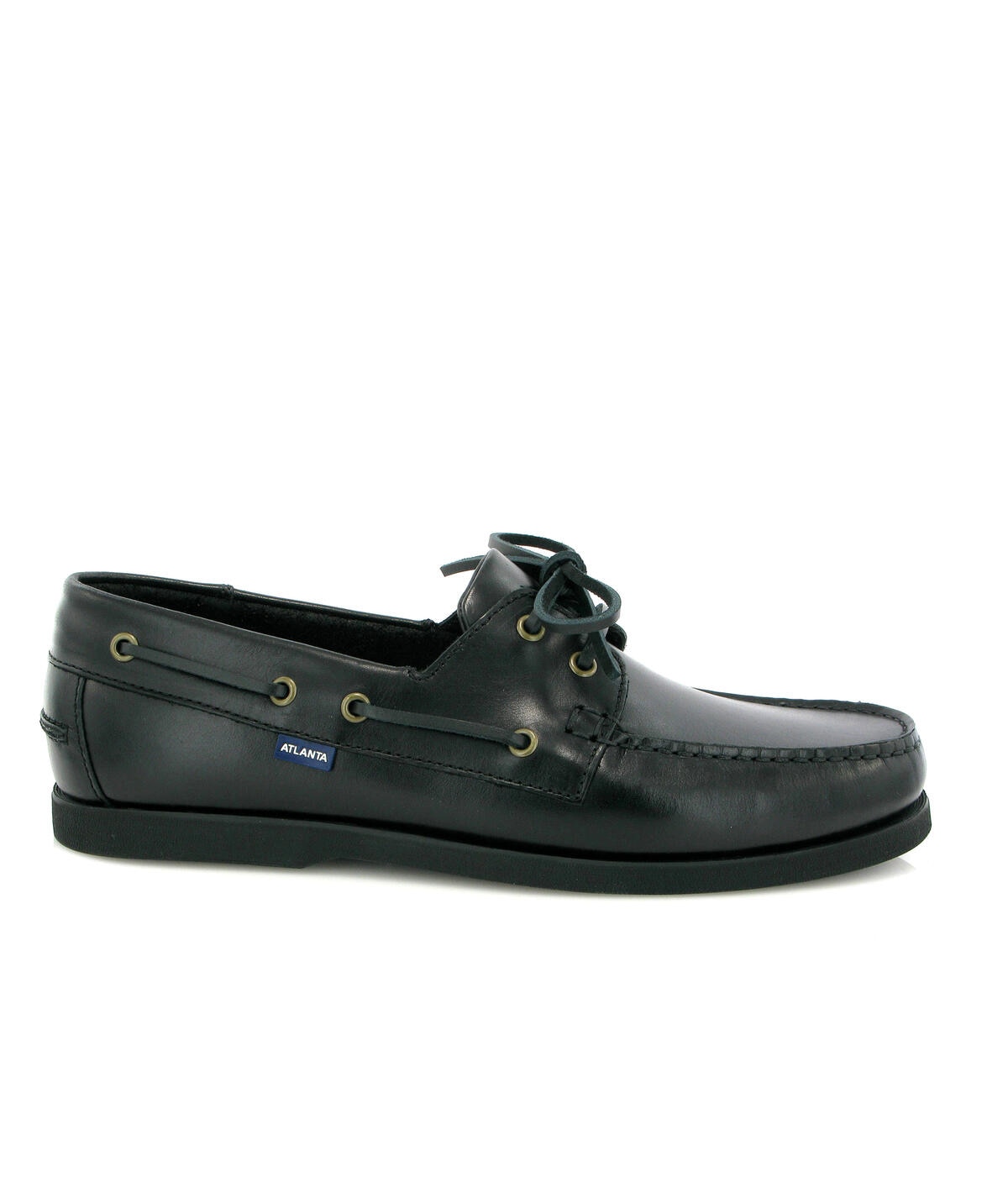 Sapatos de Vela em Pele Pull Up Preto-1