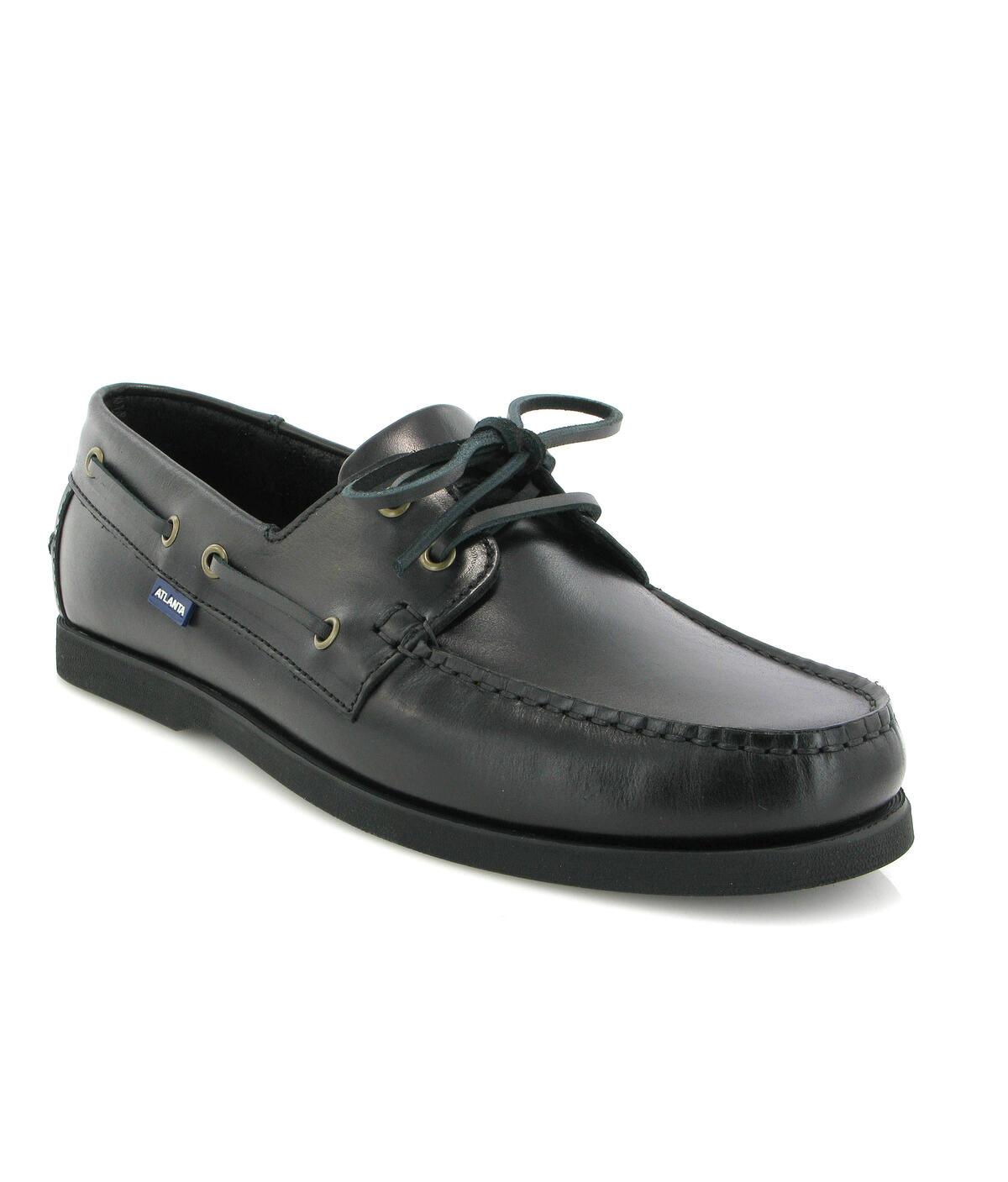 Sapatos de Vela em Pele Pull Up Preto-2