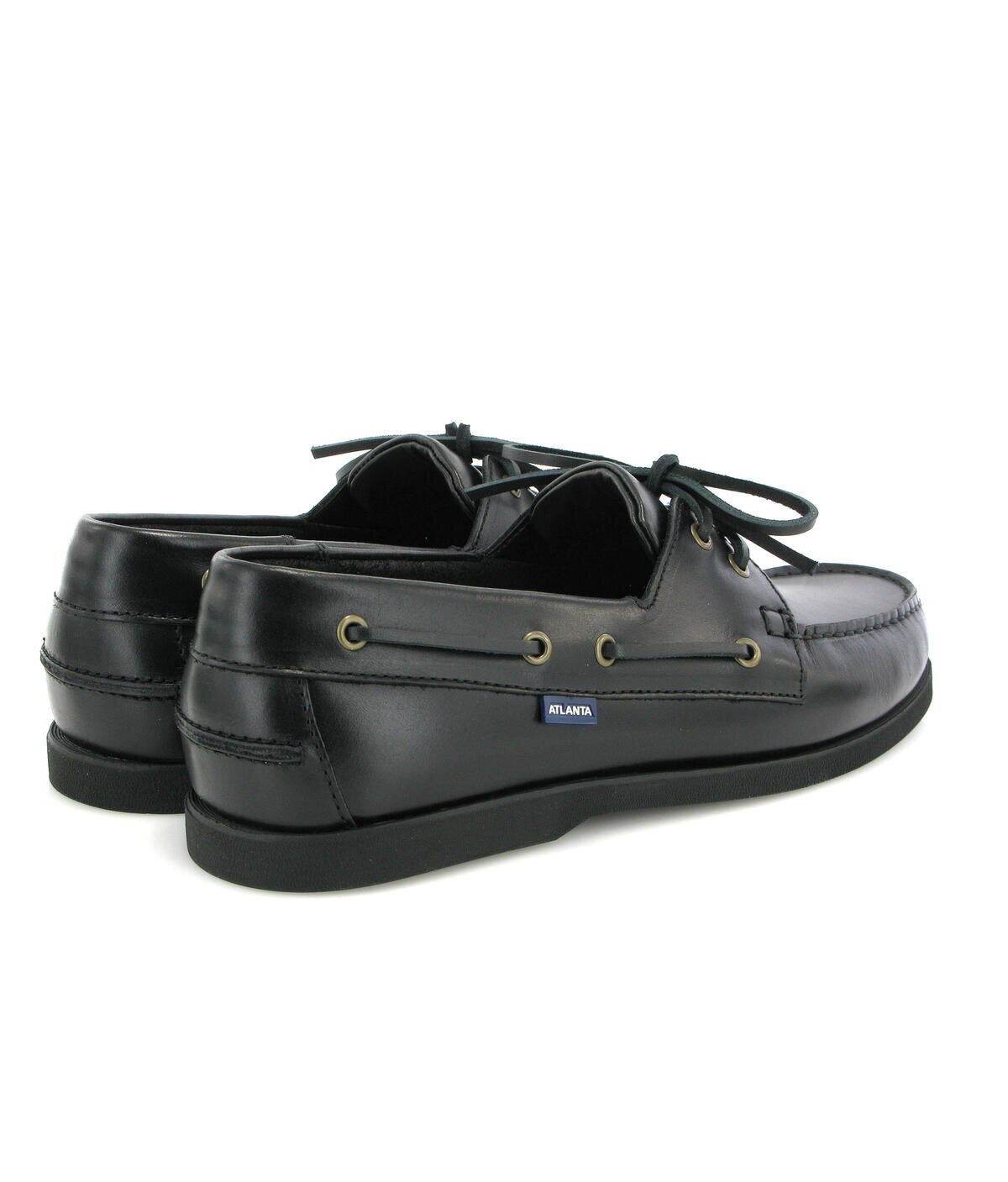 Sapatos de Vela em Pele Pull Up Preto-4
