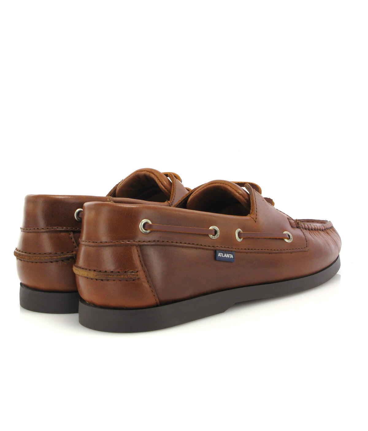 Sapatos de Vela em Pele Pull Up Castanho-escuro-4