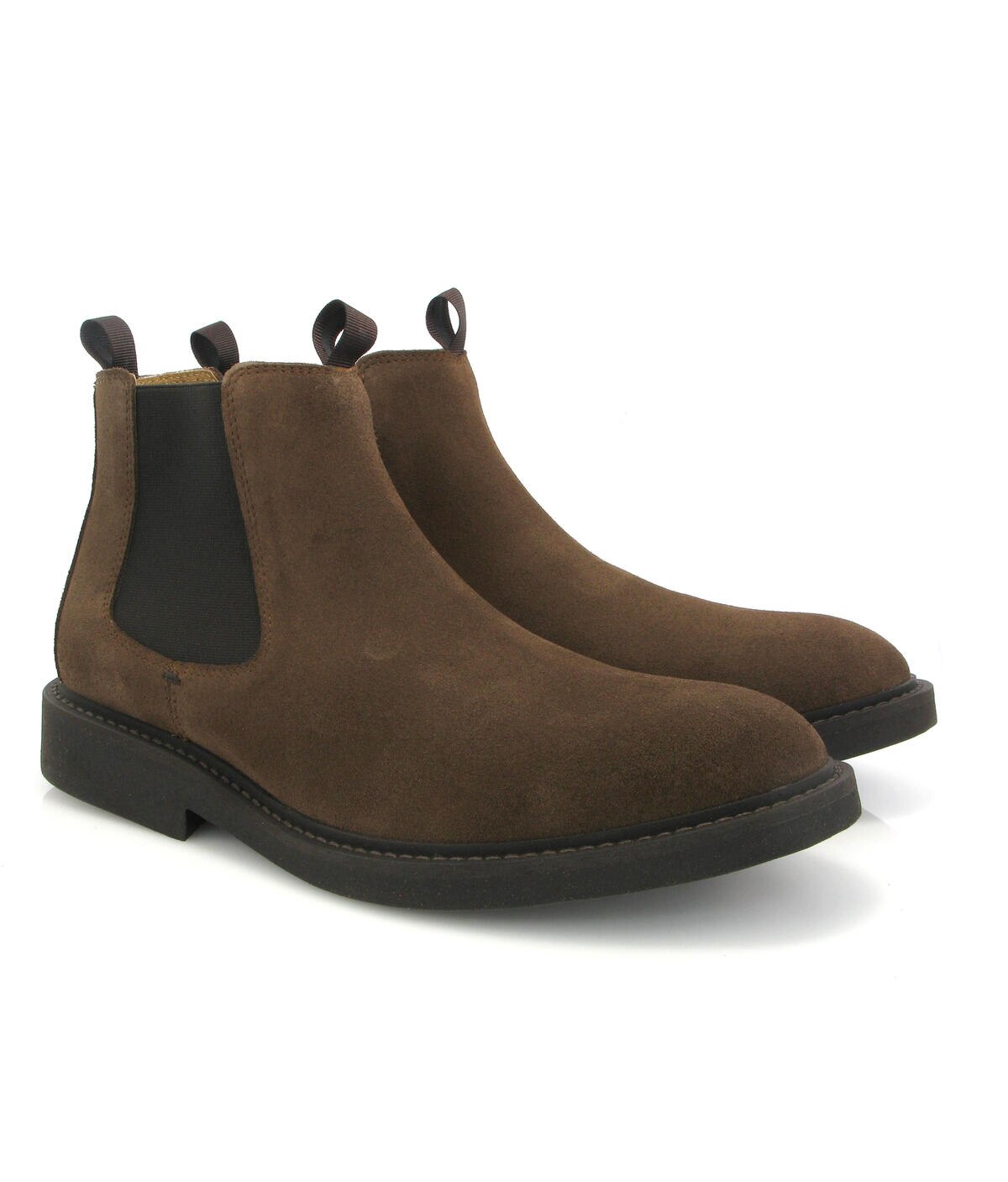 Botas Chelsea em Camurça Castanho-claro-3