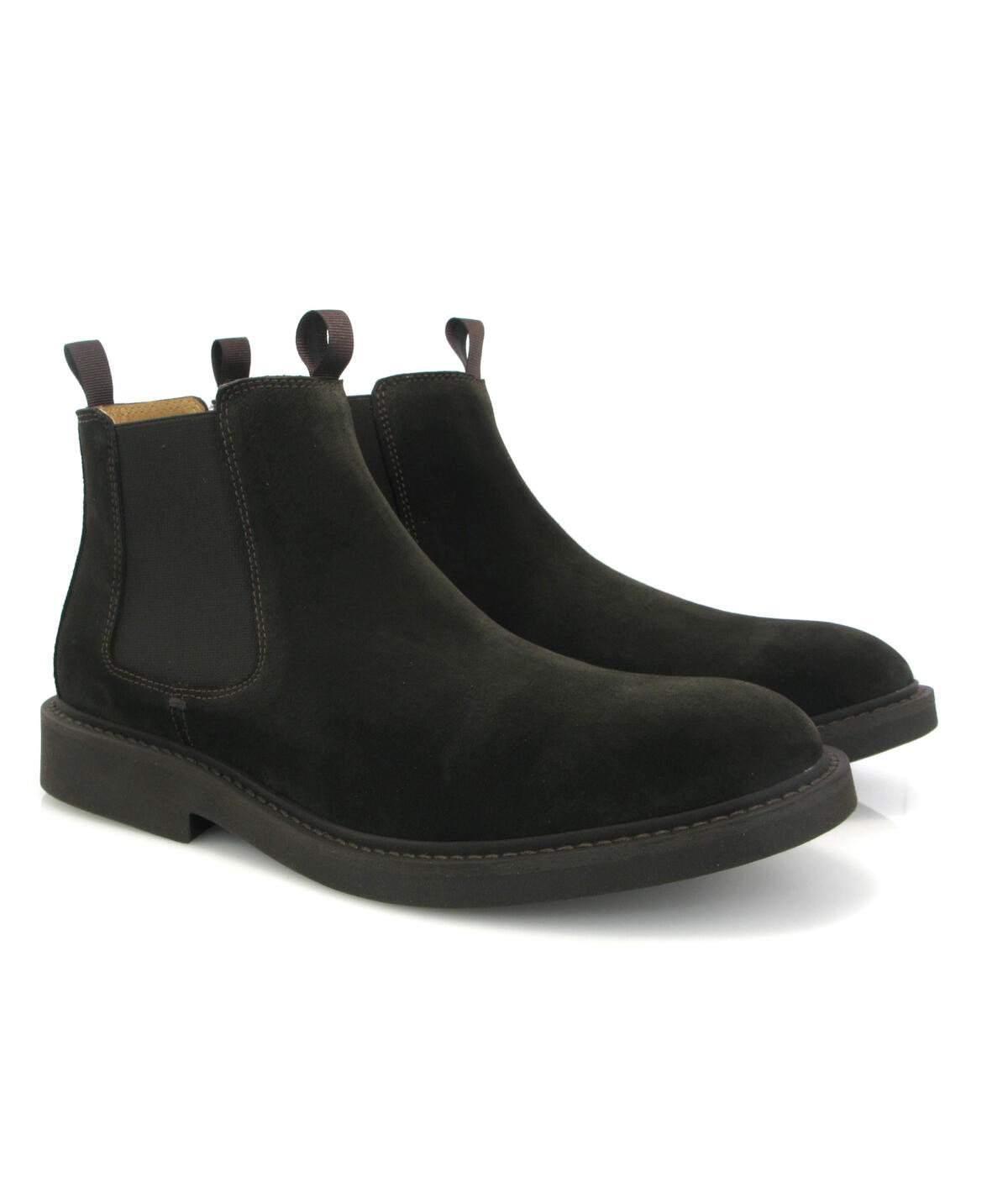 Botas Chelsea em Camurça Castanho-escuro-3