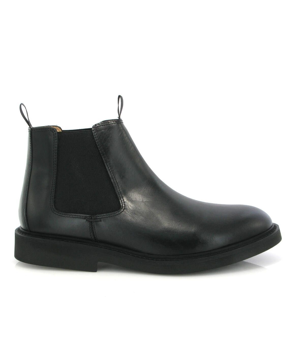 Botas Chelsea em Pele Pull Up Preto-1