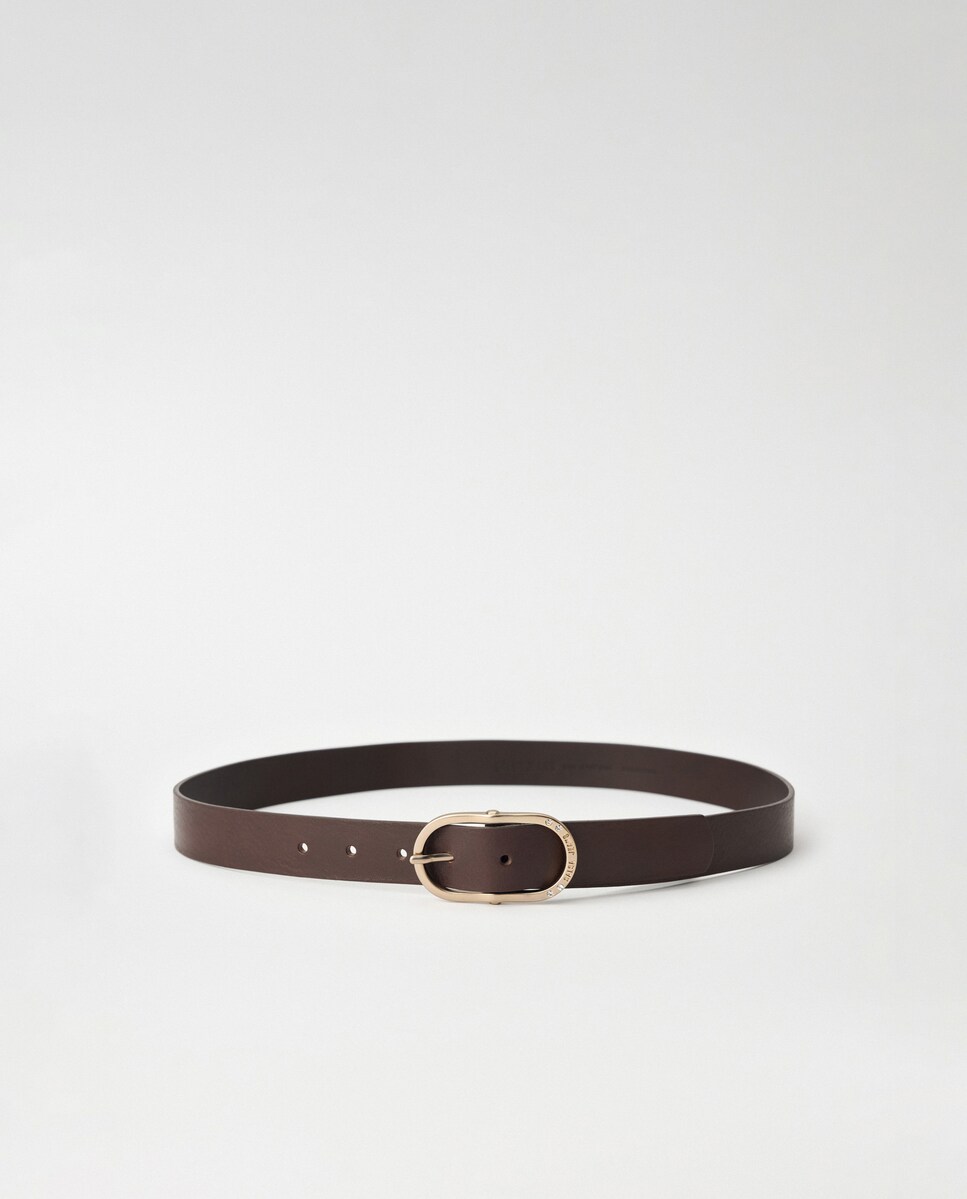 Cinto de Pele Castanho-escuro-1