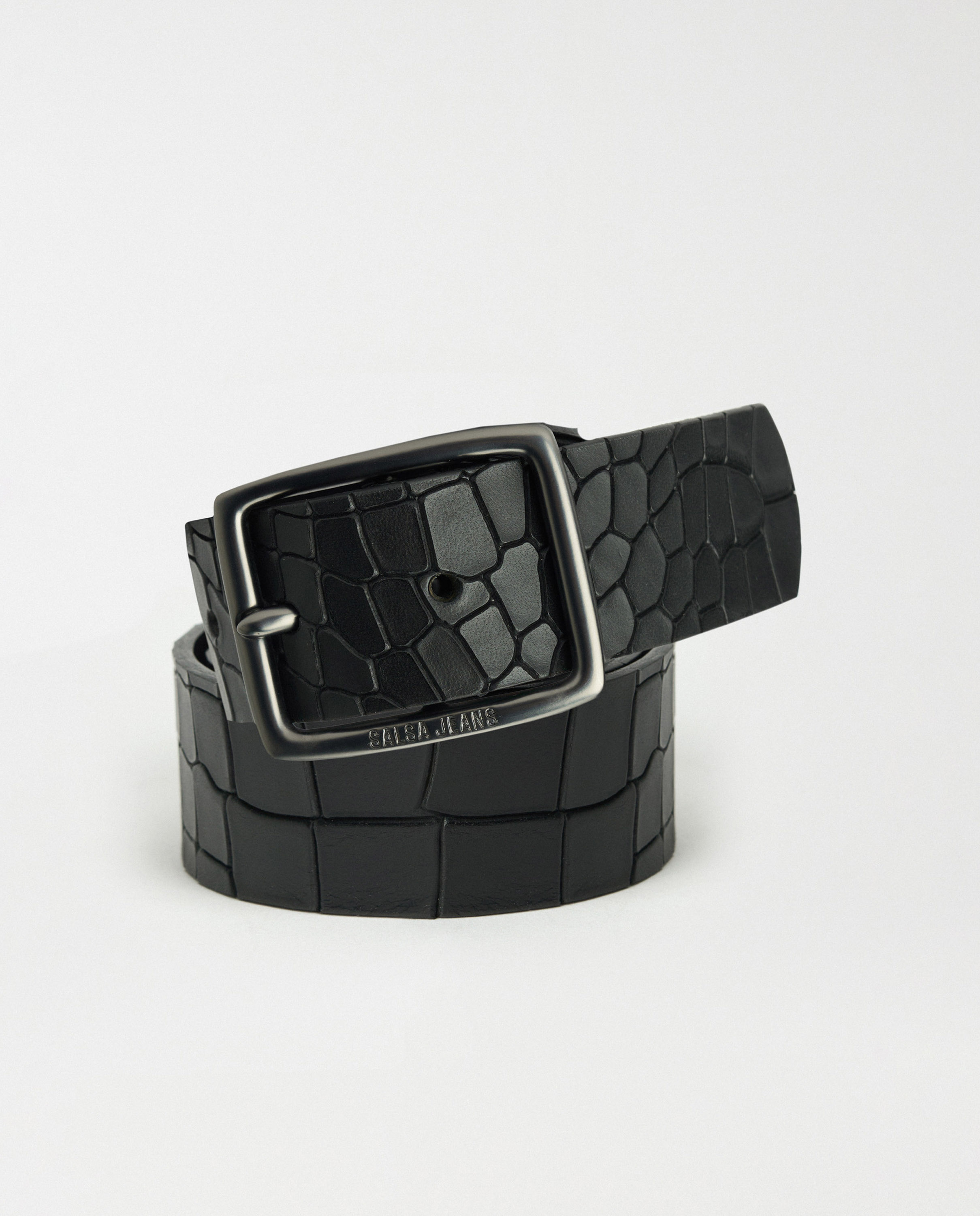 Cinto de Couro Texturizado Preto-2