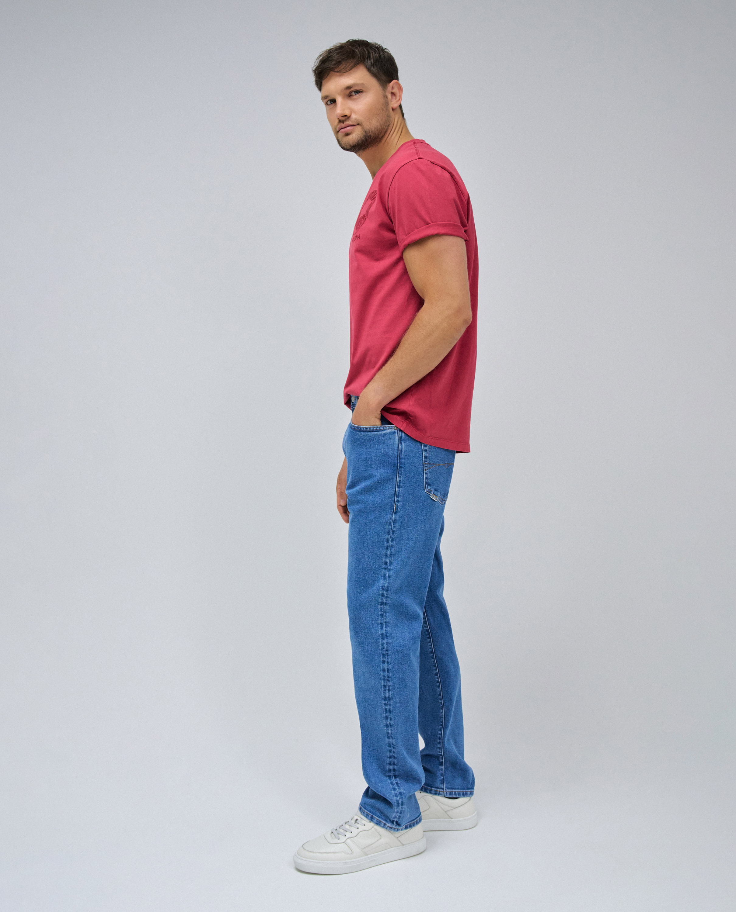 Jeans Straight Fit Azul-2