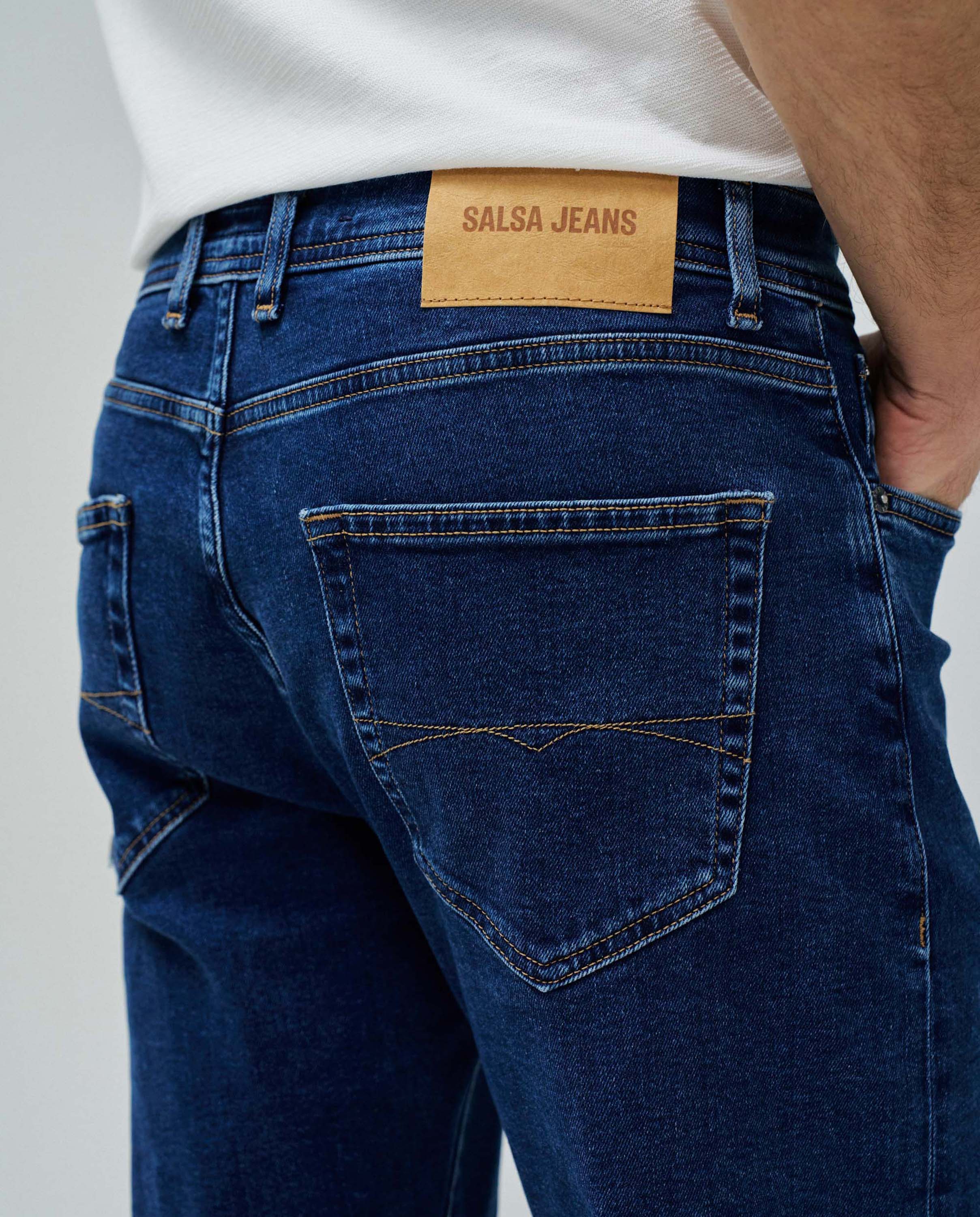 Jeans Straight Fit Azul-4