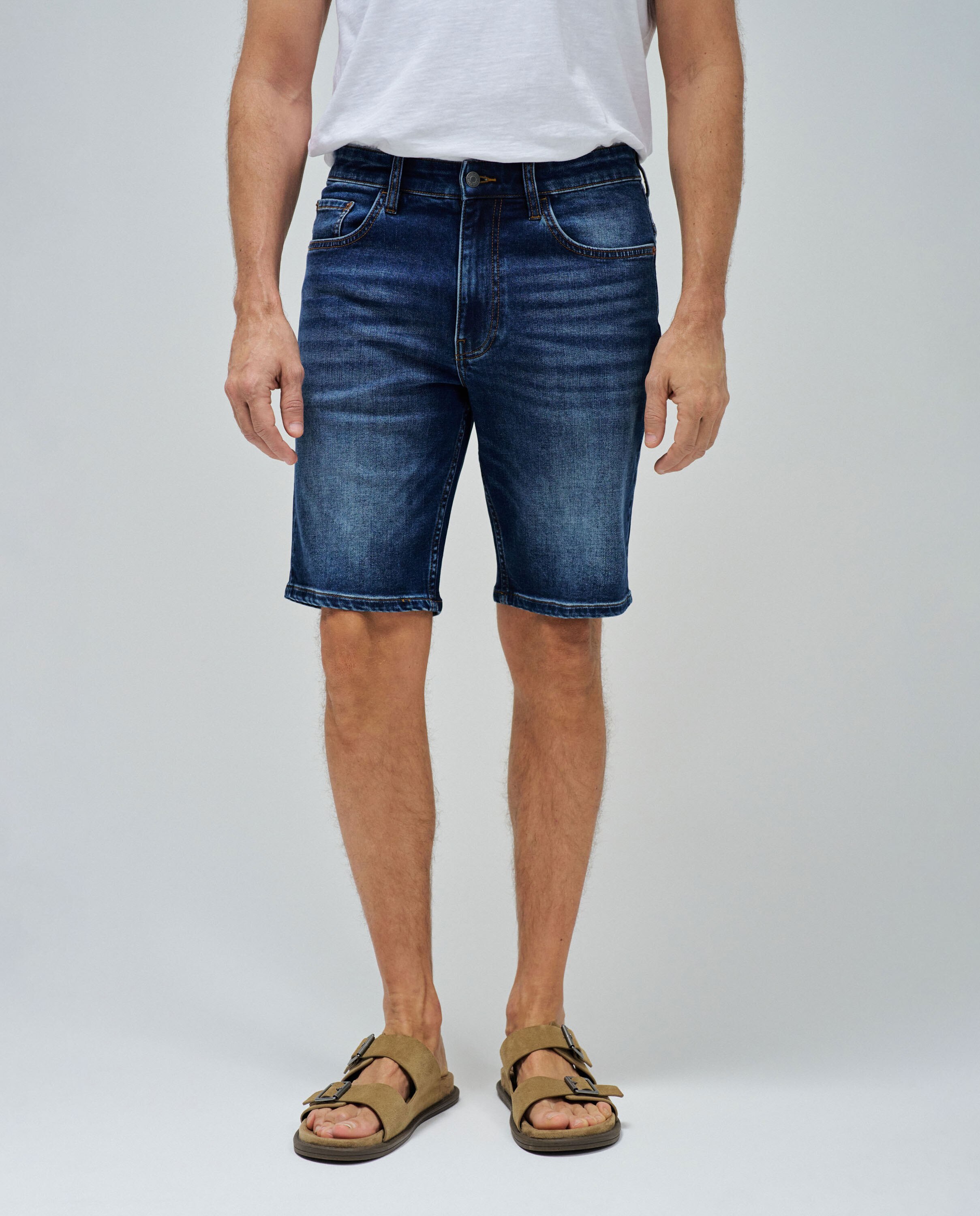 Calças Curtas Azul-5