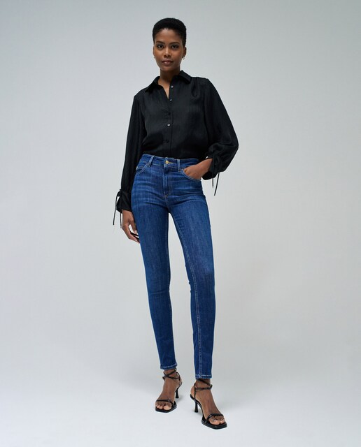 Imagem 0 de Calças Jeans Skinny Destiny Push Up de Cintura Média
