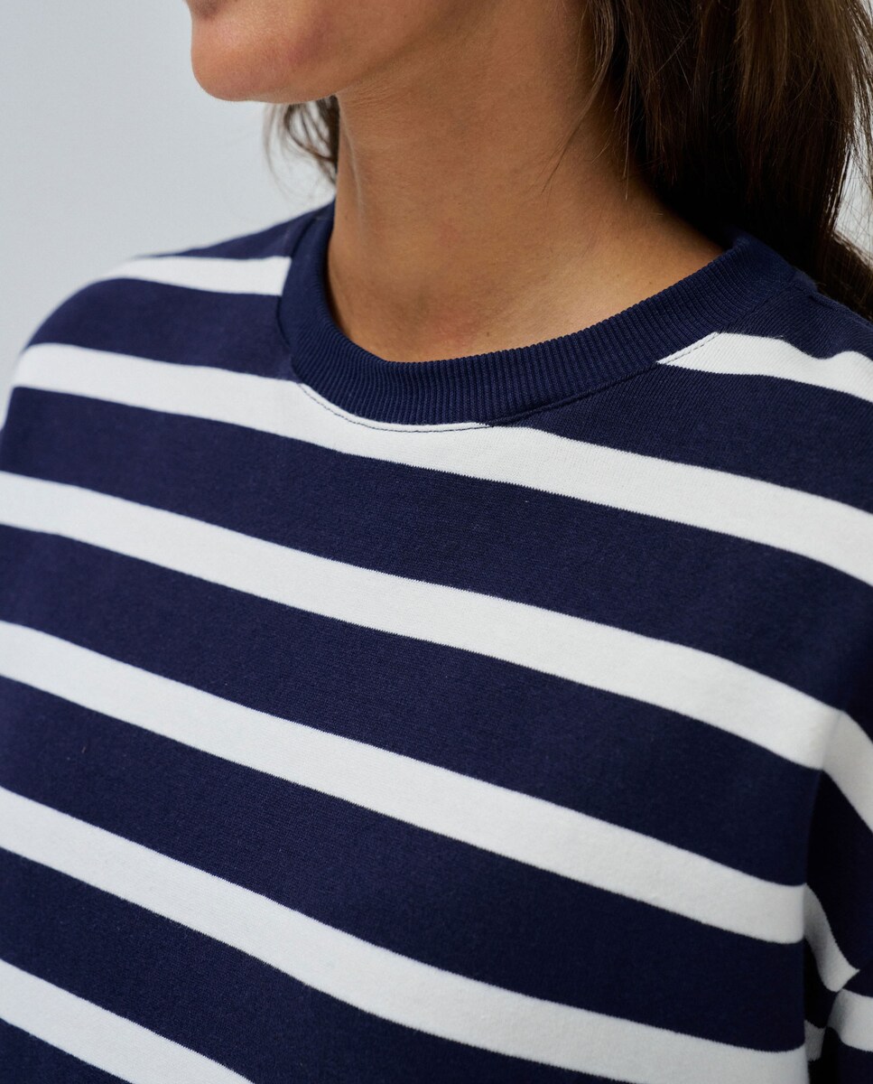 Camisola Combinada com Camisa Efeito 2 em 1 Azul-4