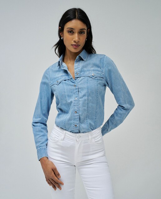 Imagem 0 de Camisa Lightdenim com Efeitos de Lavagem