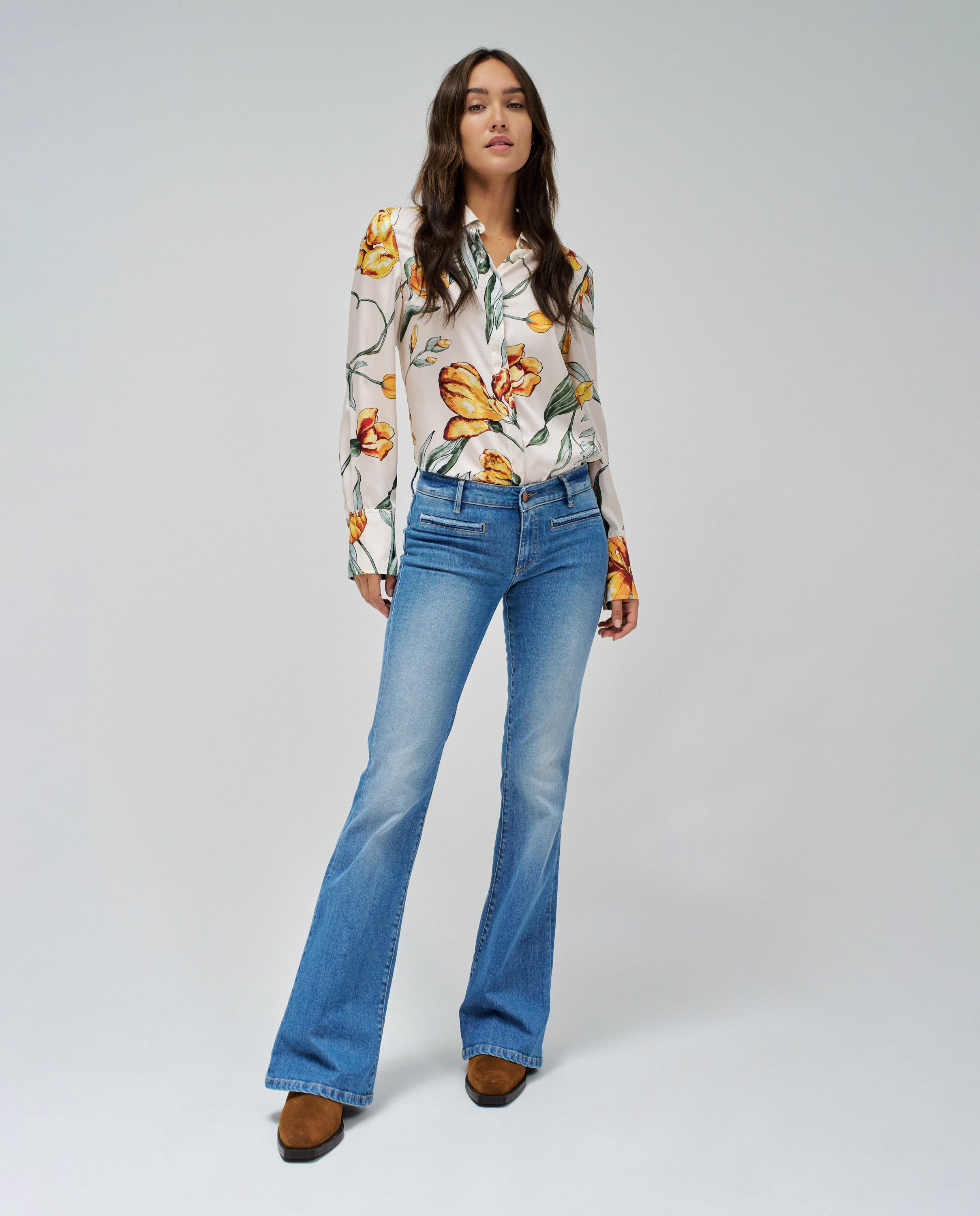 Jeans Wonder Push Up Flare Azul-1