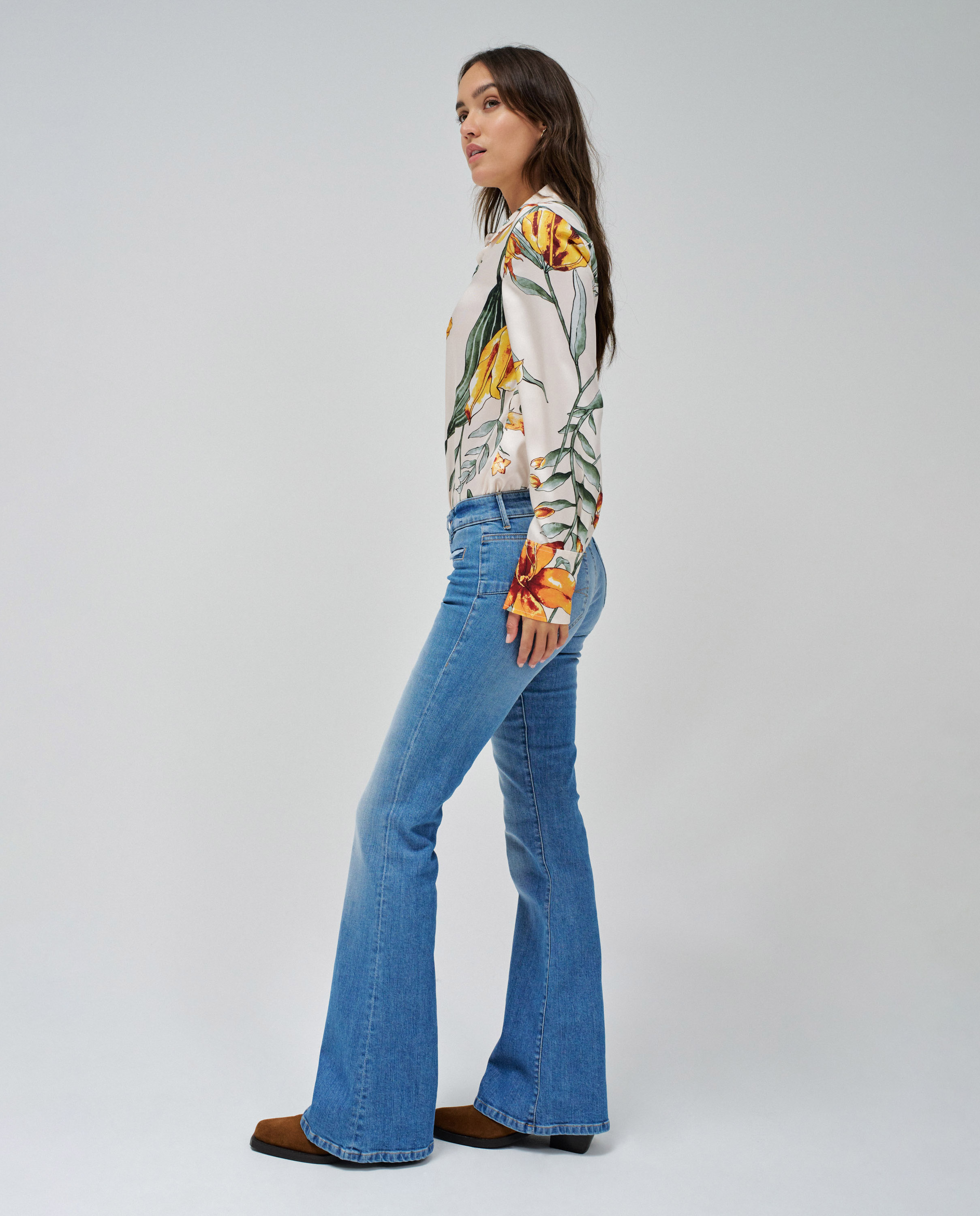 Jeans Wonder Push Up Flare Azul-2