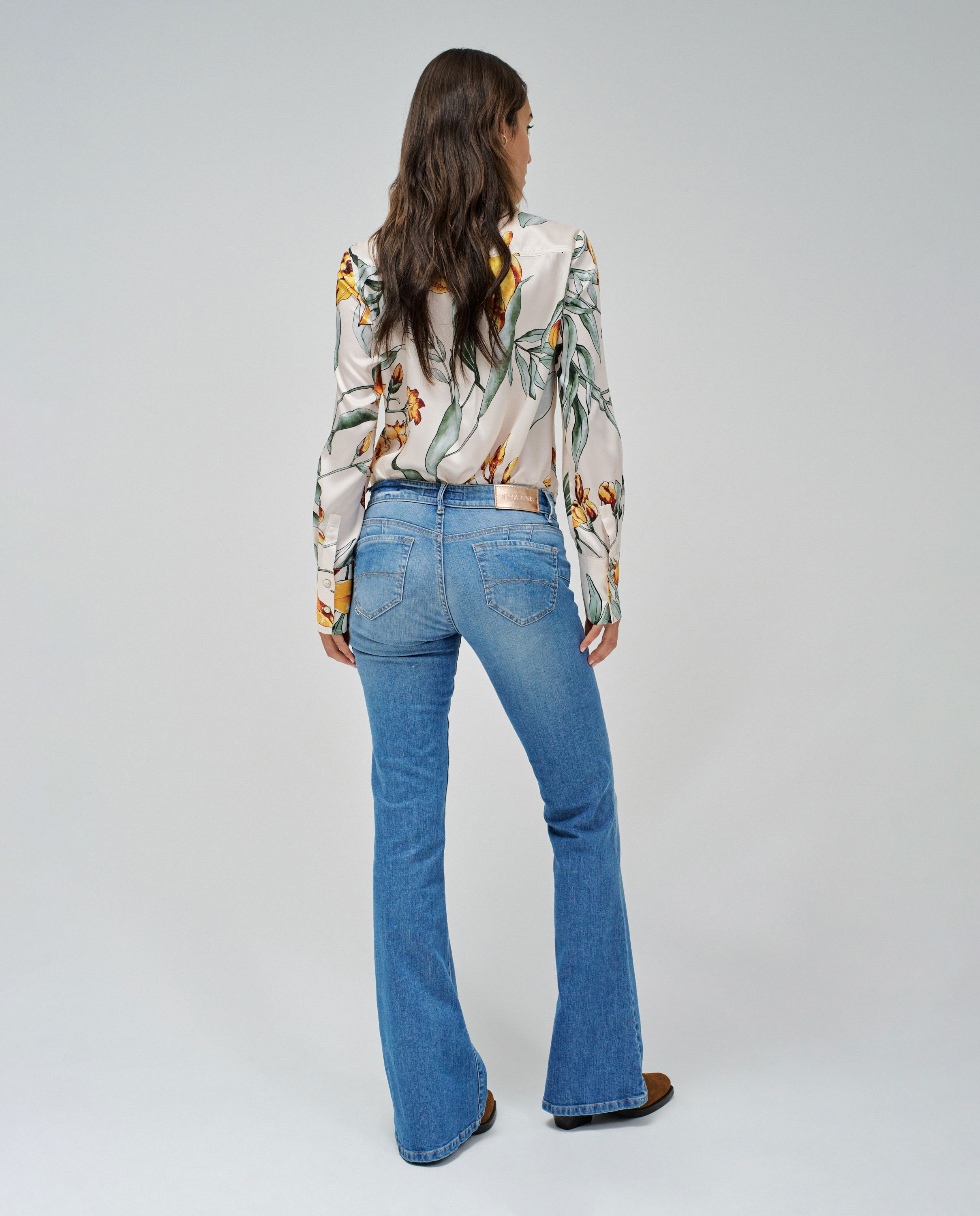 Jeans Wonder Push Up Flare Azul-3