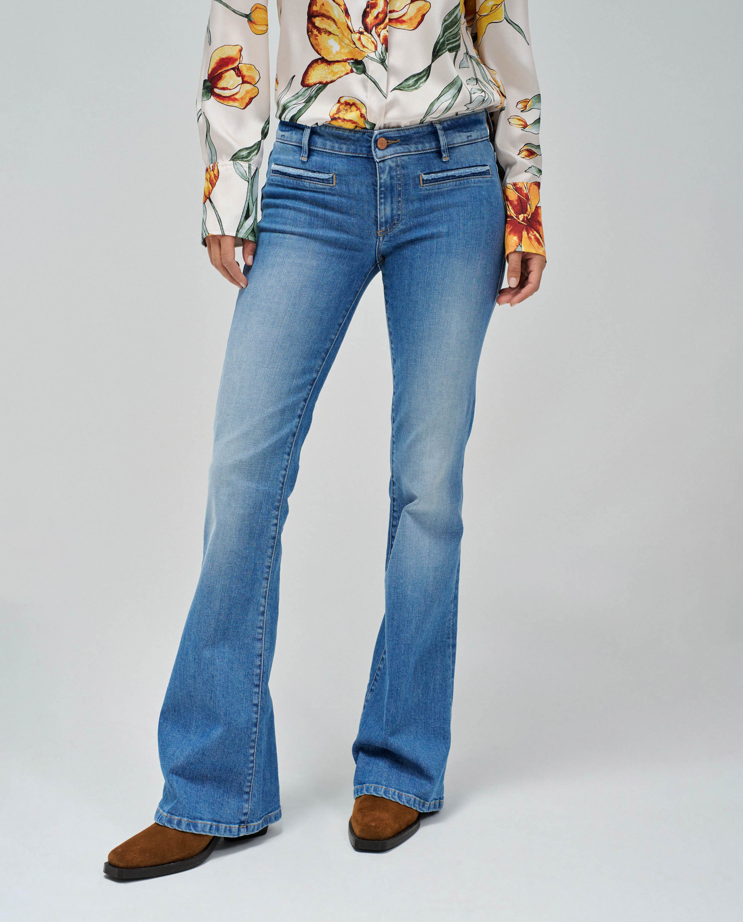 Jeans Wonder Push Up Flare Azul-5
