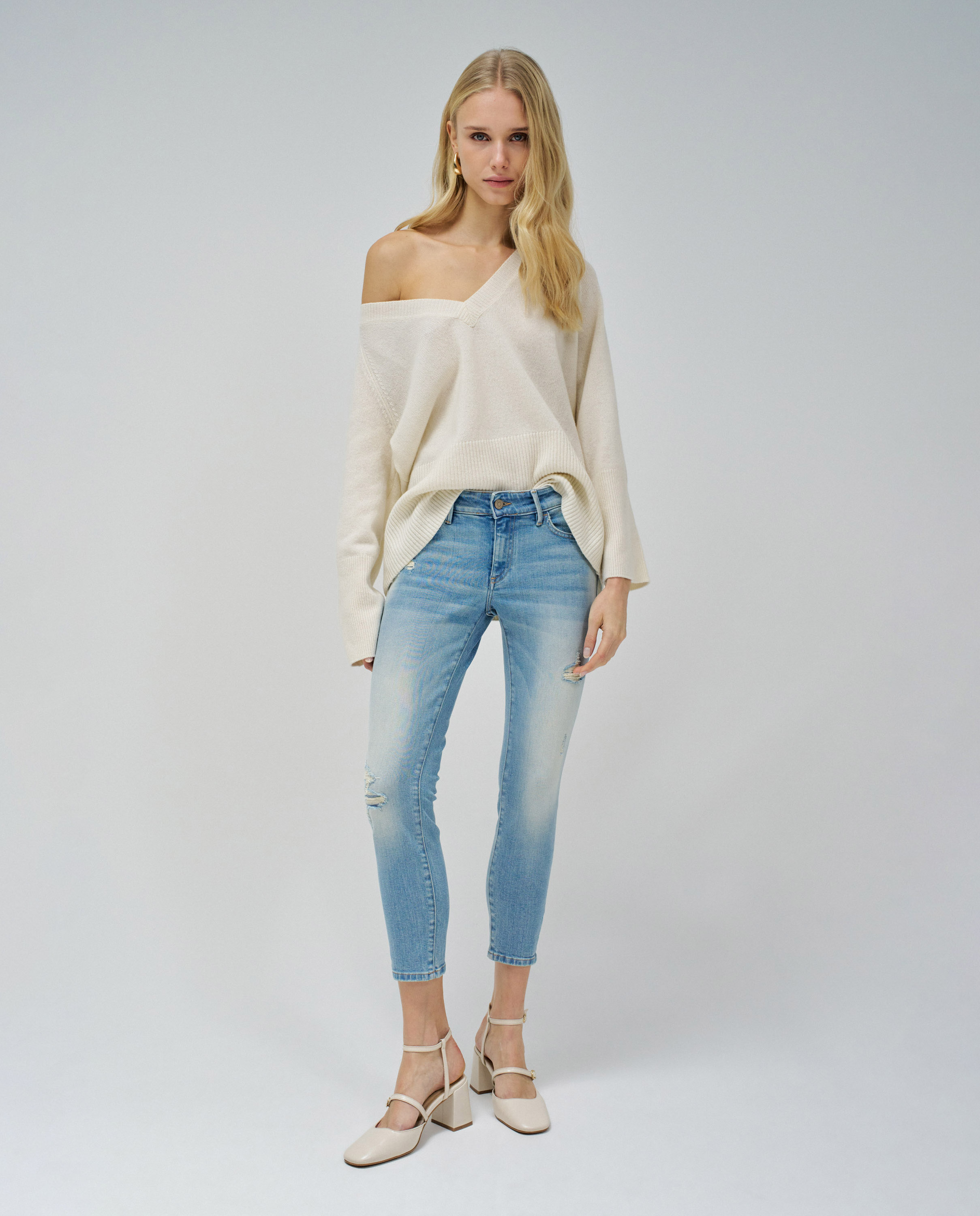 Jeans Wonder Push Up Cropped Skinny Azul-1