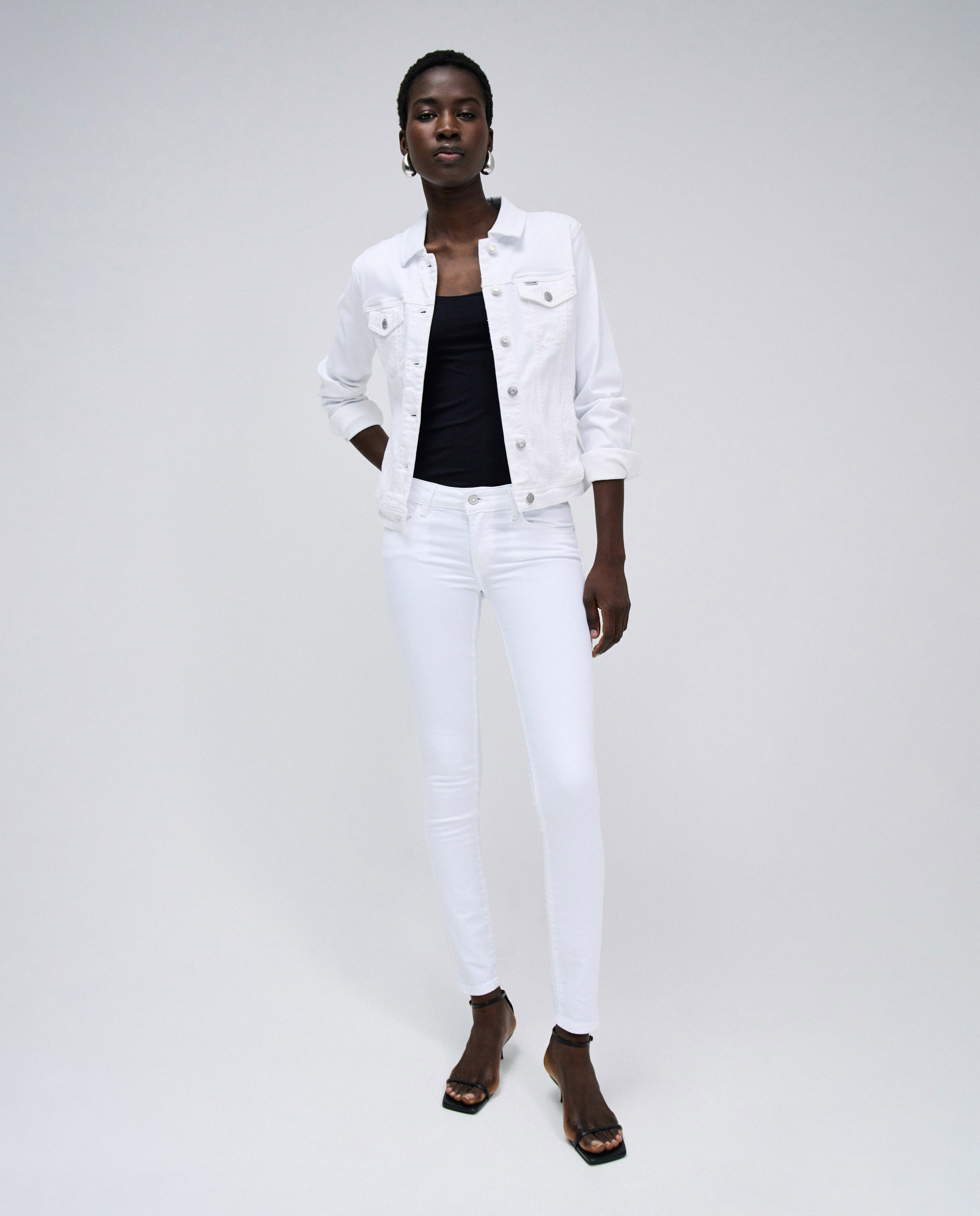 Blusão Jeans Branco-5