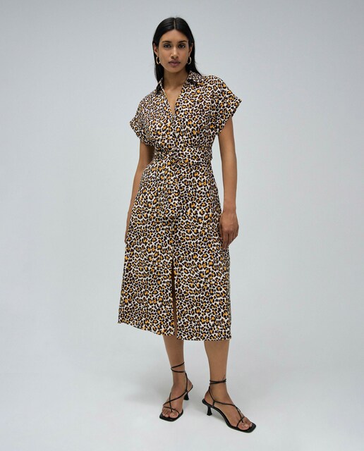 Imagem 0 de Vestido Midi com Estampa Animal