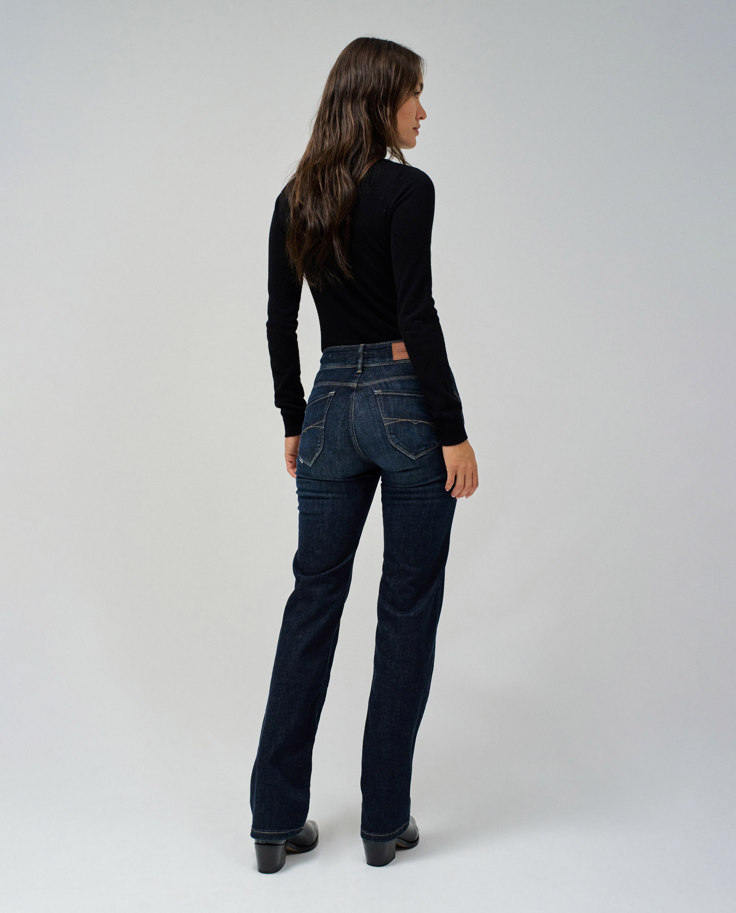 Jeans Straight Secret Push In Azul-índigo-3