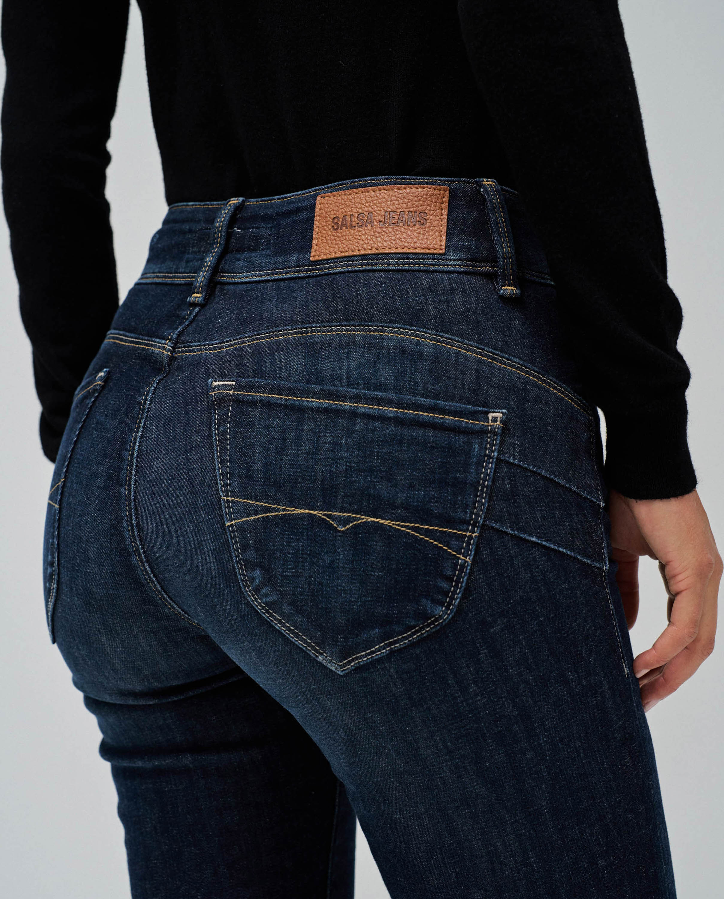 Jeans Straight Secret Push In Azul-índigo-4