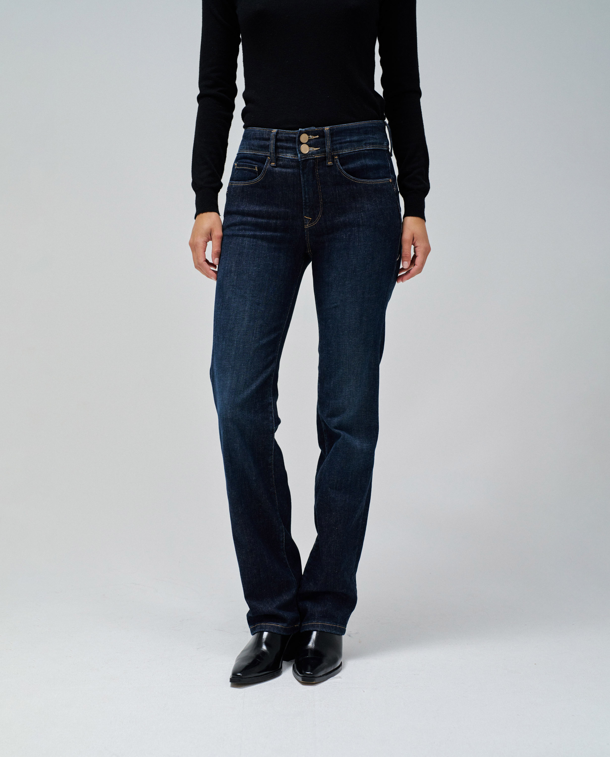 Jeans Straight Secret Push In Azul-índigo-5