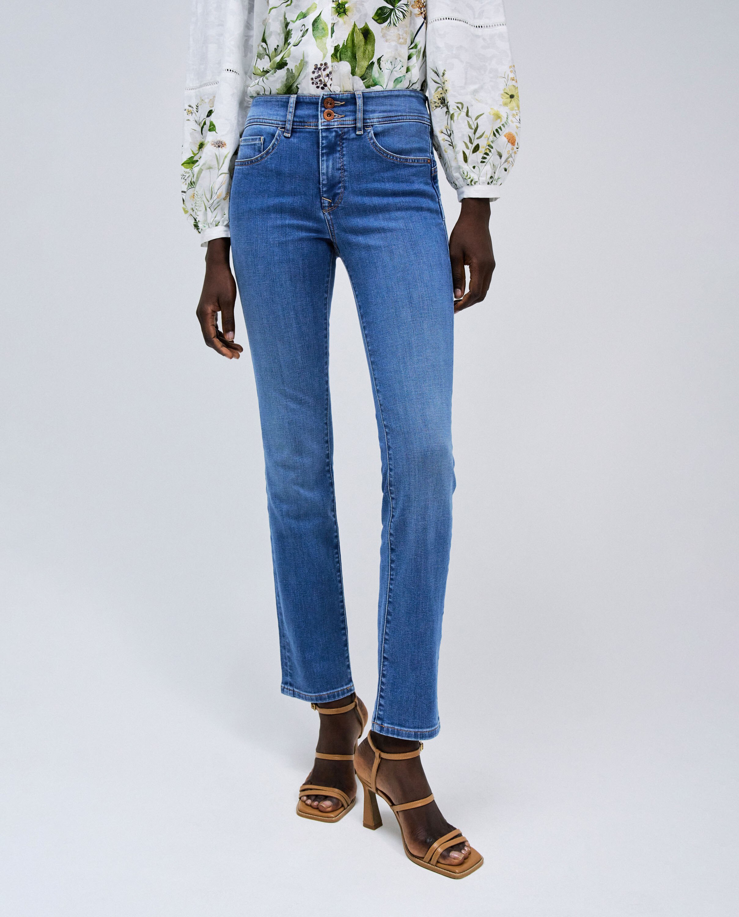 Jeans Secret Push In Slim Azul-5