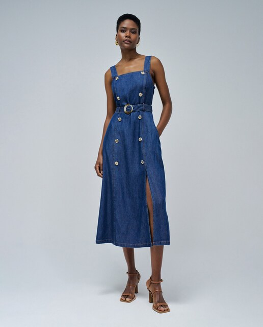 Imagem 0 de Vestido em Lightdenim de Alças