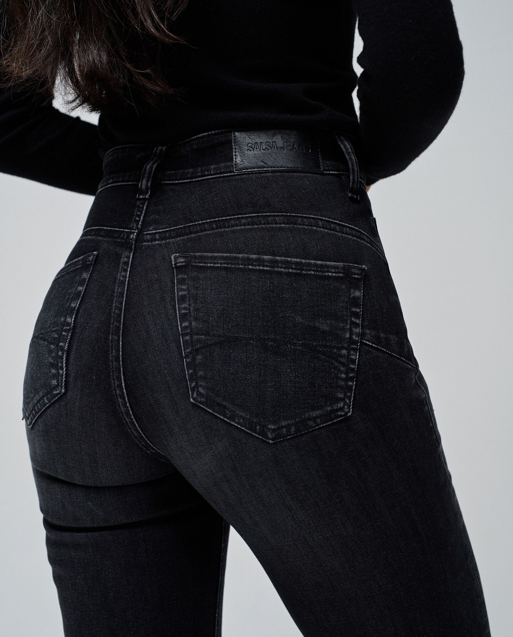 Jeans Retos Faith Push In Cinzento-escuro-4