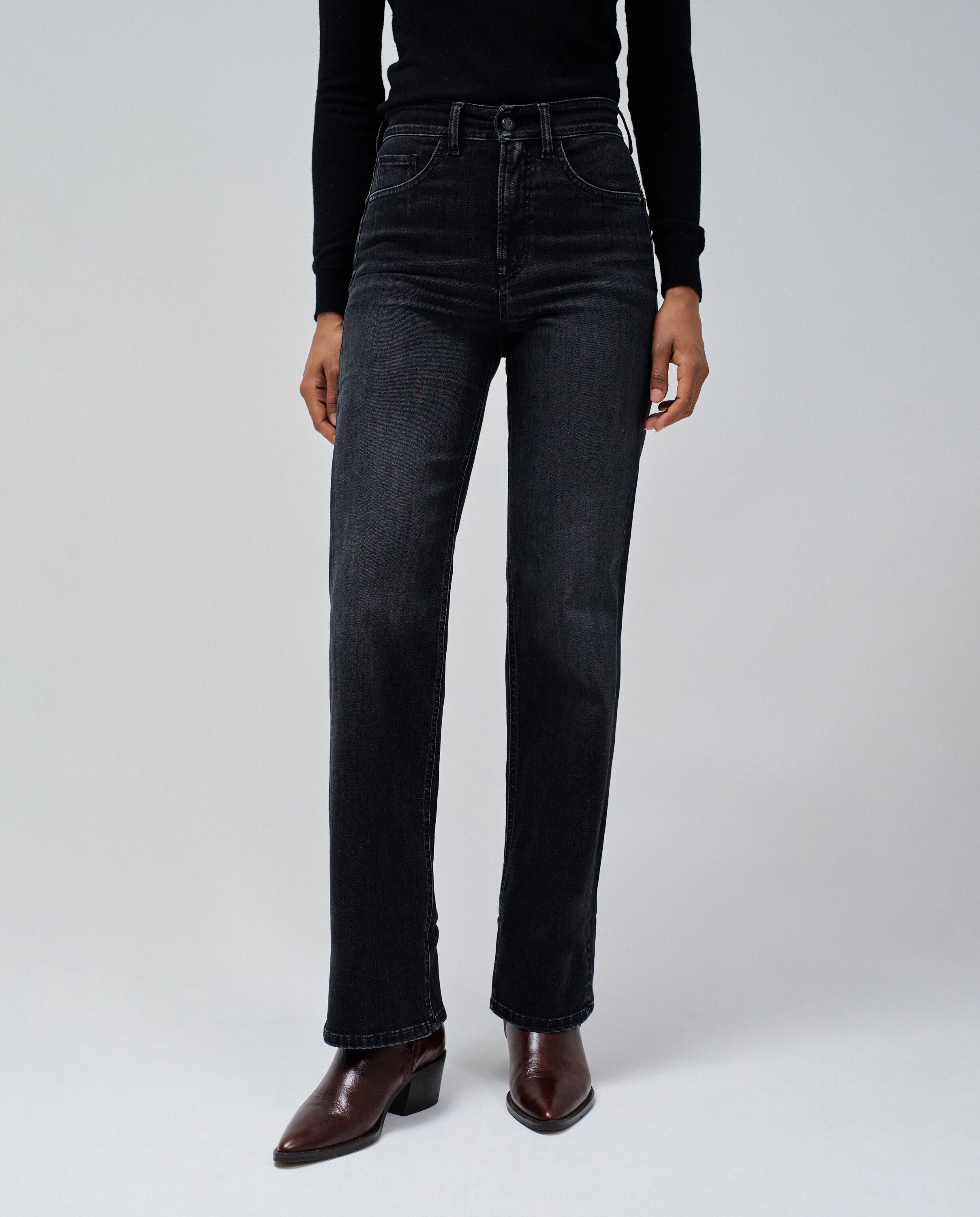 Jeans Retos Faith Push In Cinzento-escuro-5