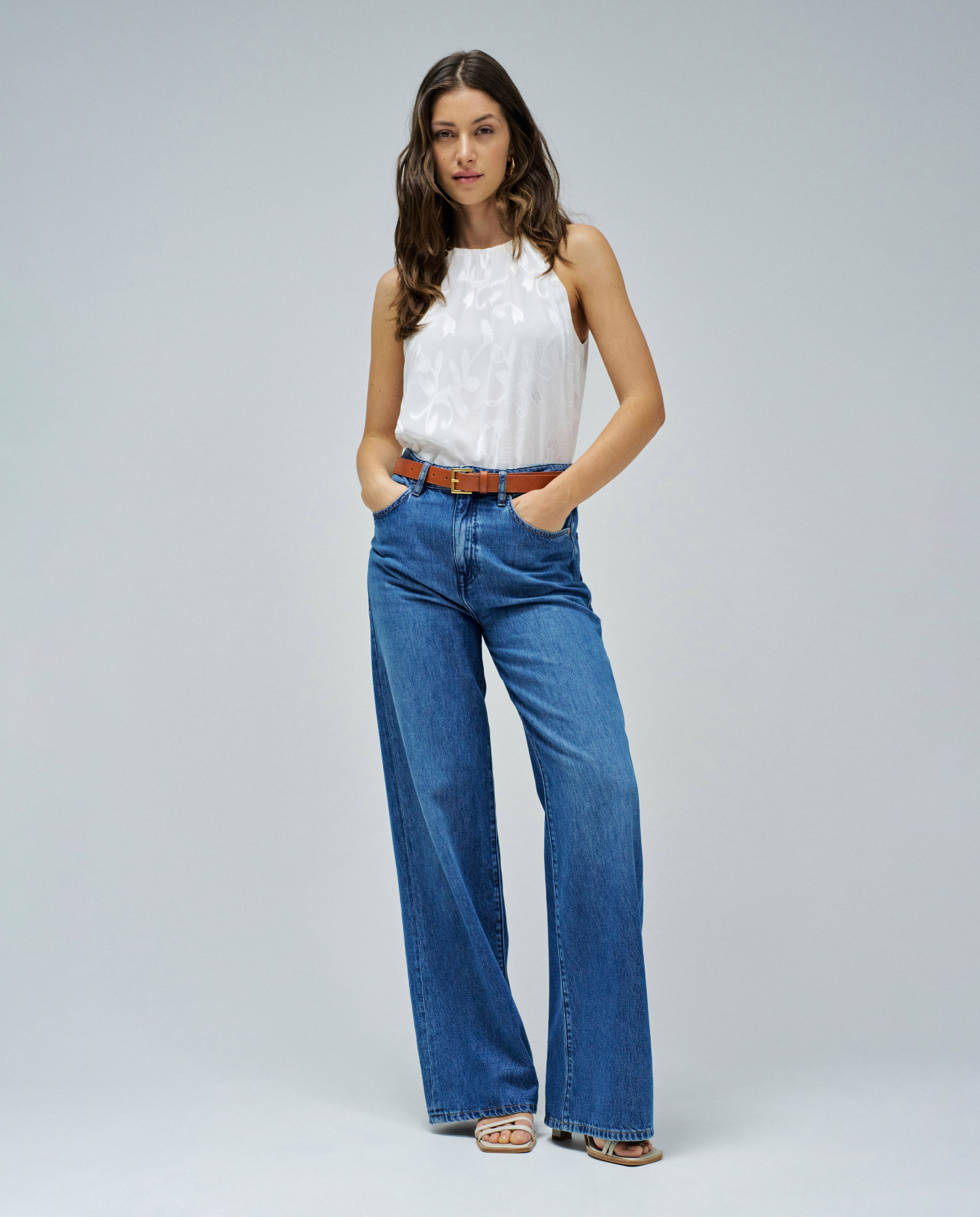 Jeans Wide Leg Azul-1