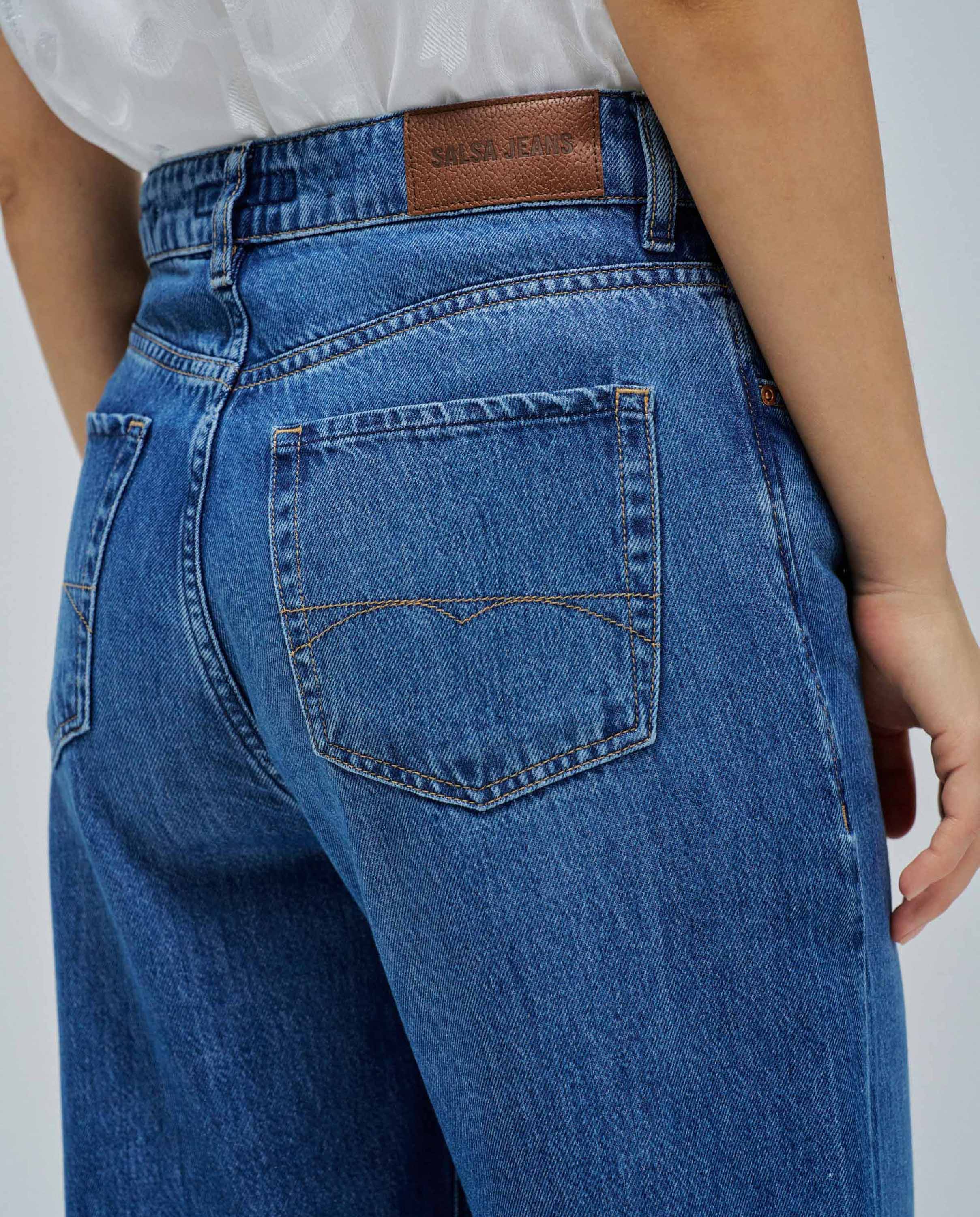 Jeans Wide Leg Azul-4