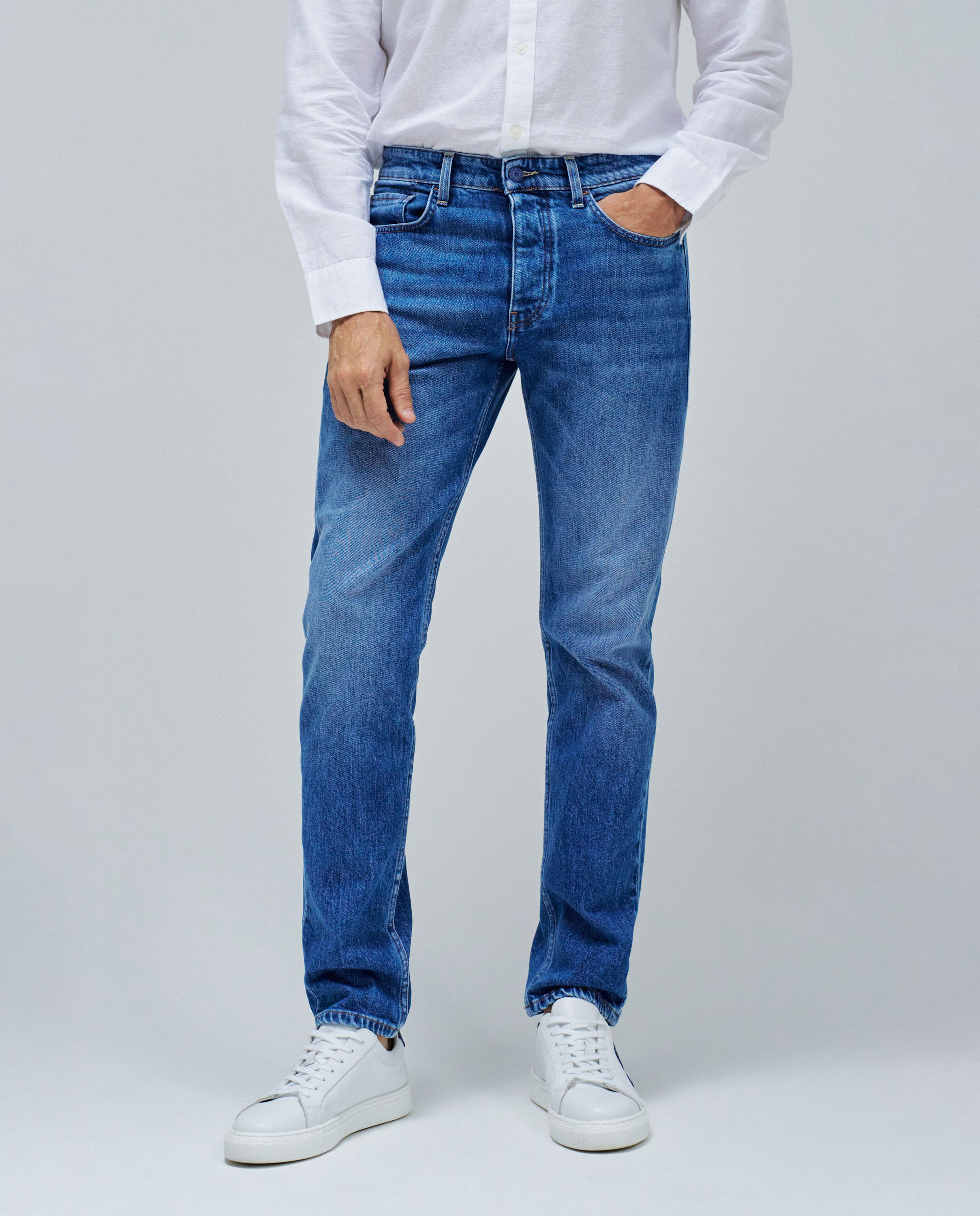 Jeans Slim Fit Azul-5