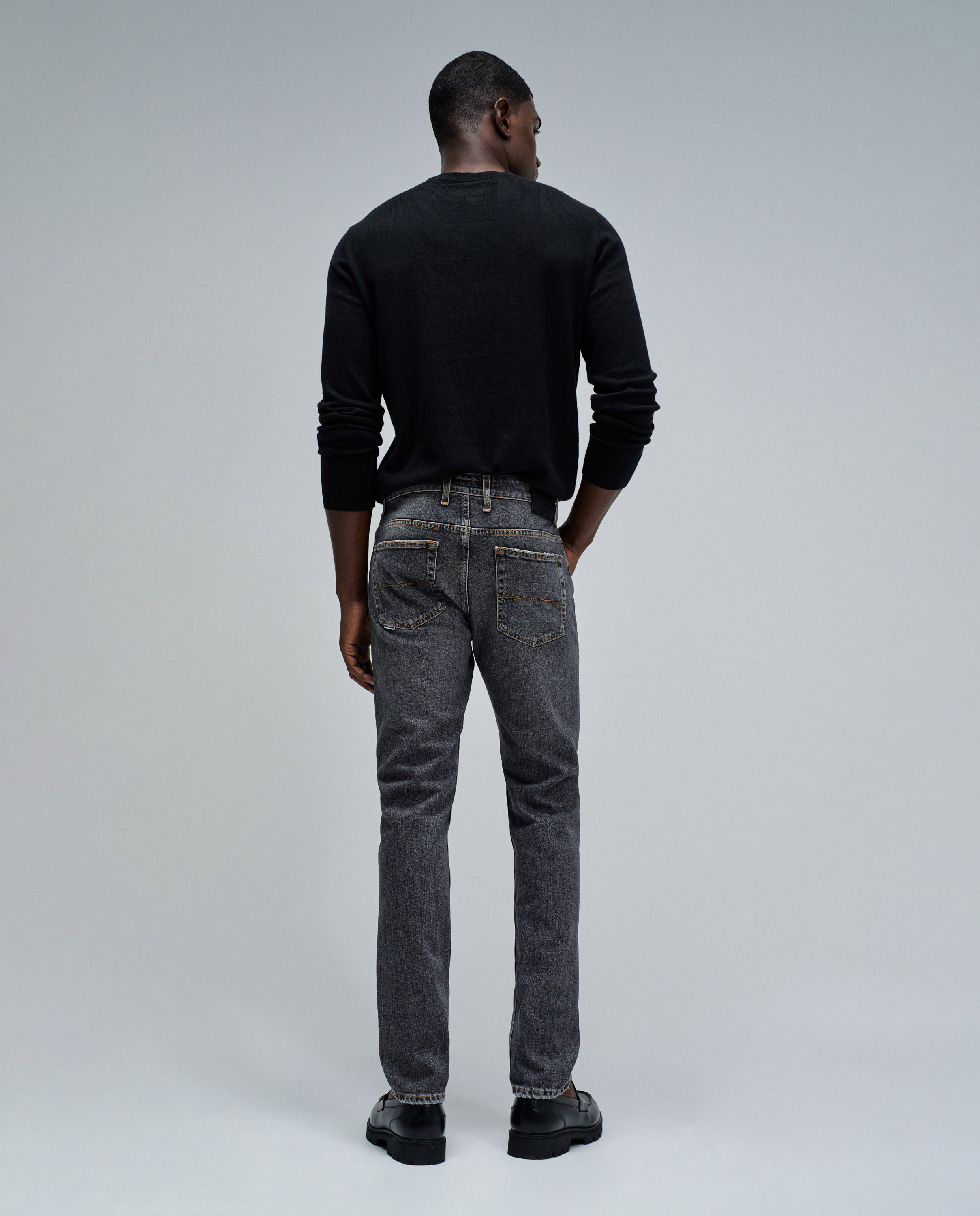 Jeans Slim Fit Preto-3