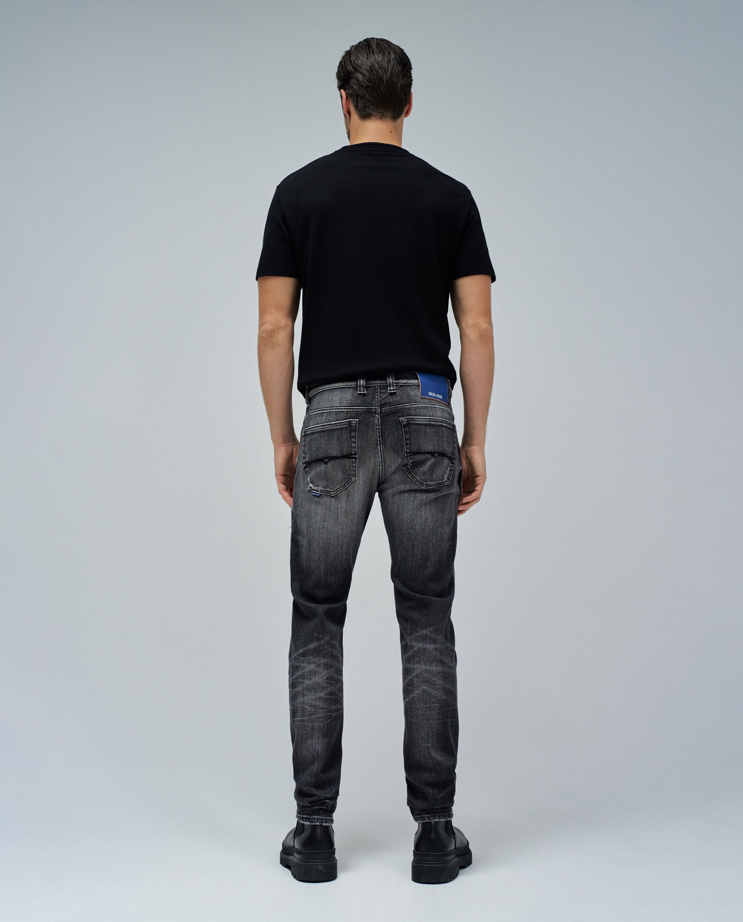 Jeans Slim Fit Craft Series Preto / Cinzento-3