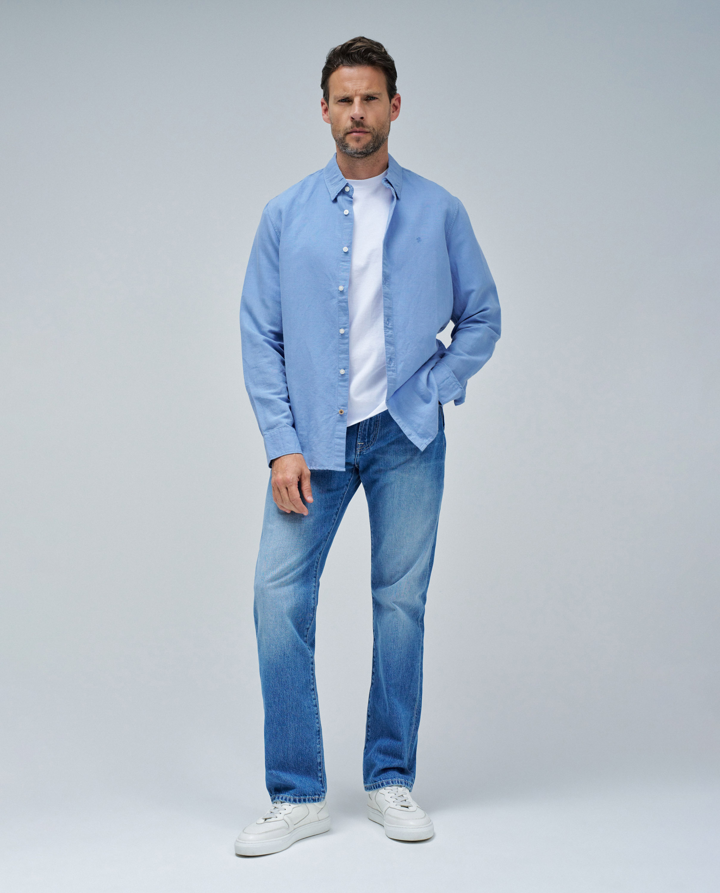 Jeans Straight Fit Azul denim-1
