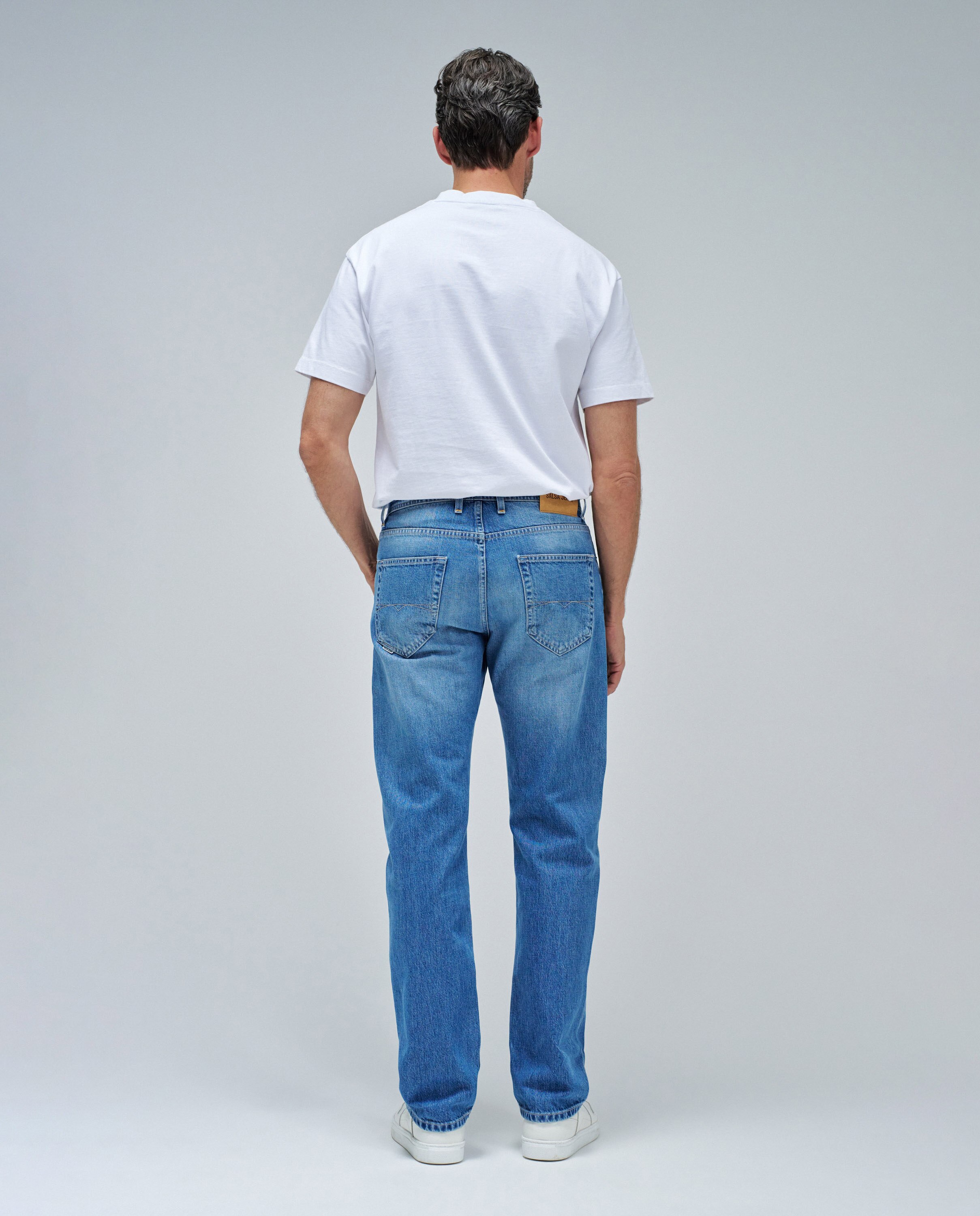 Jeans Straight Fit Azul denim-3