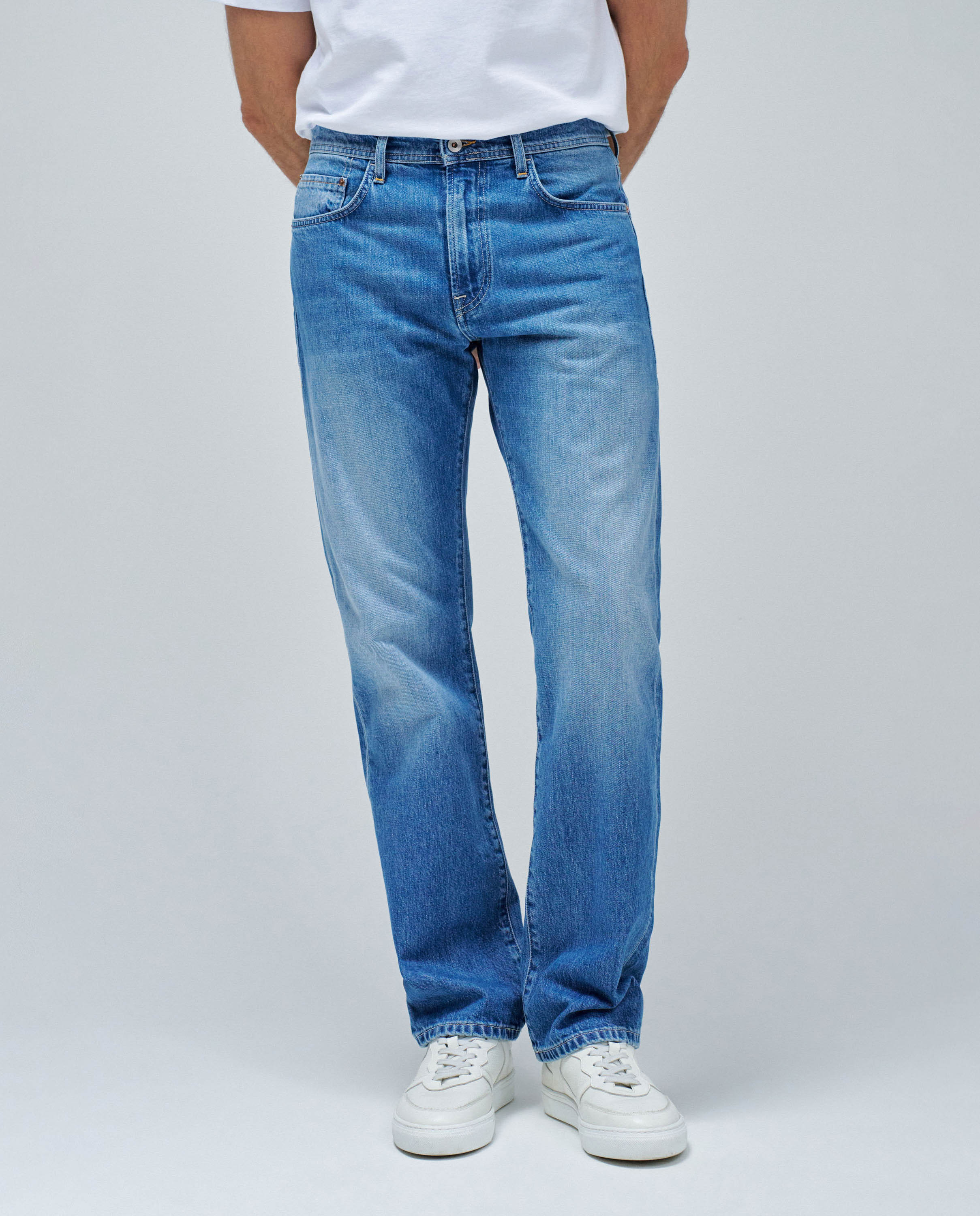 Jeans Straight Fit Azul denim-5